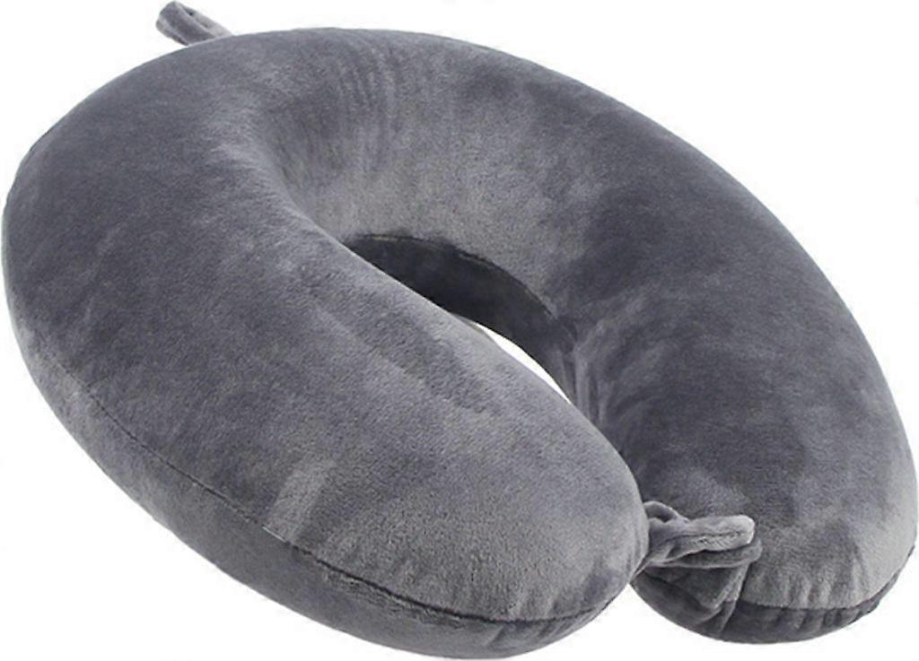 life hall Travel Pillow - Memory Foam Neck Pillow Support Pillow, Luxury Compact and Lightweight Quick Pack for Camping, Sleeping Pillow (Grey)