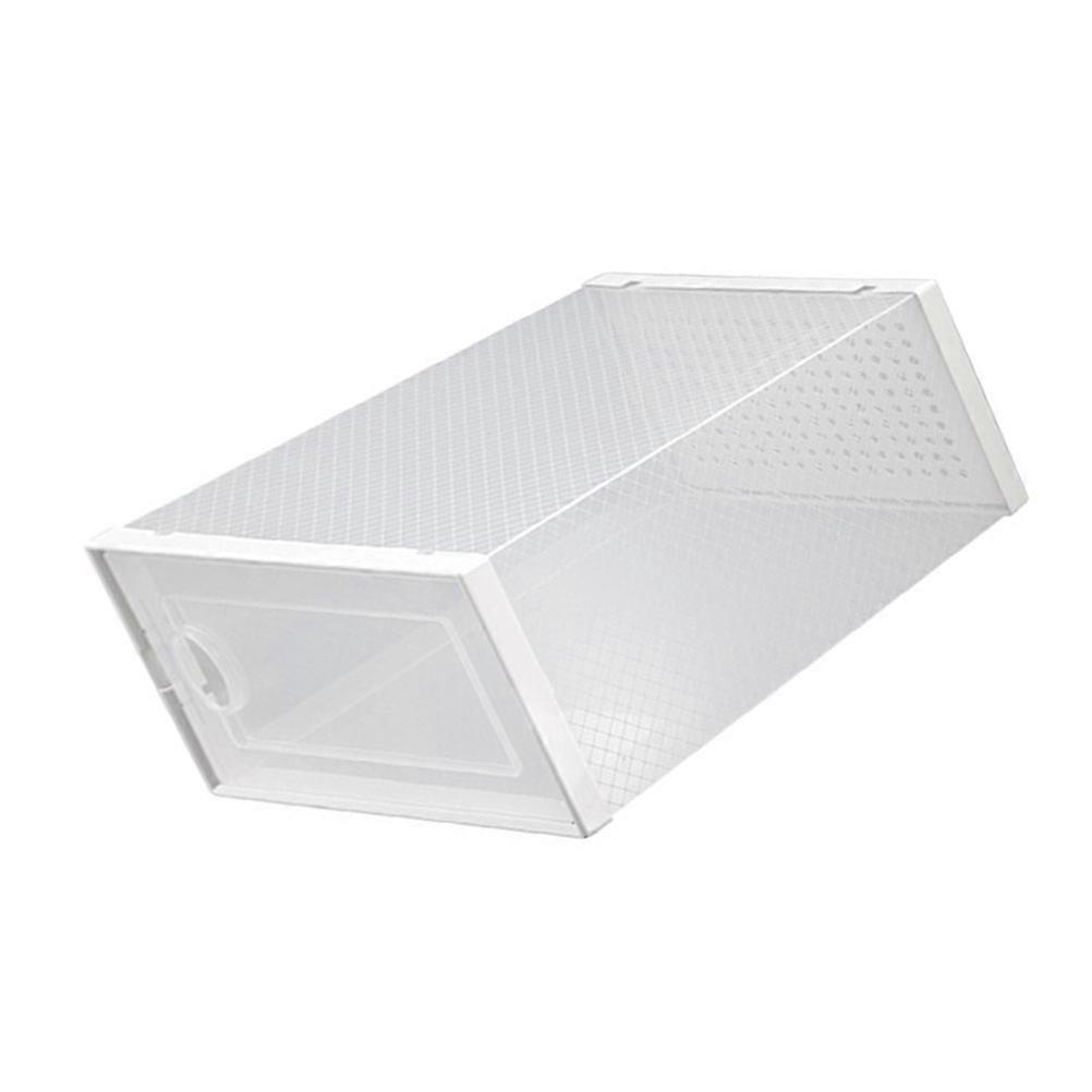 White Stackable Shoe Storage Box Made of PP Material for Sneakers and Sandals 10pcs