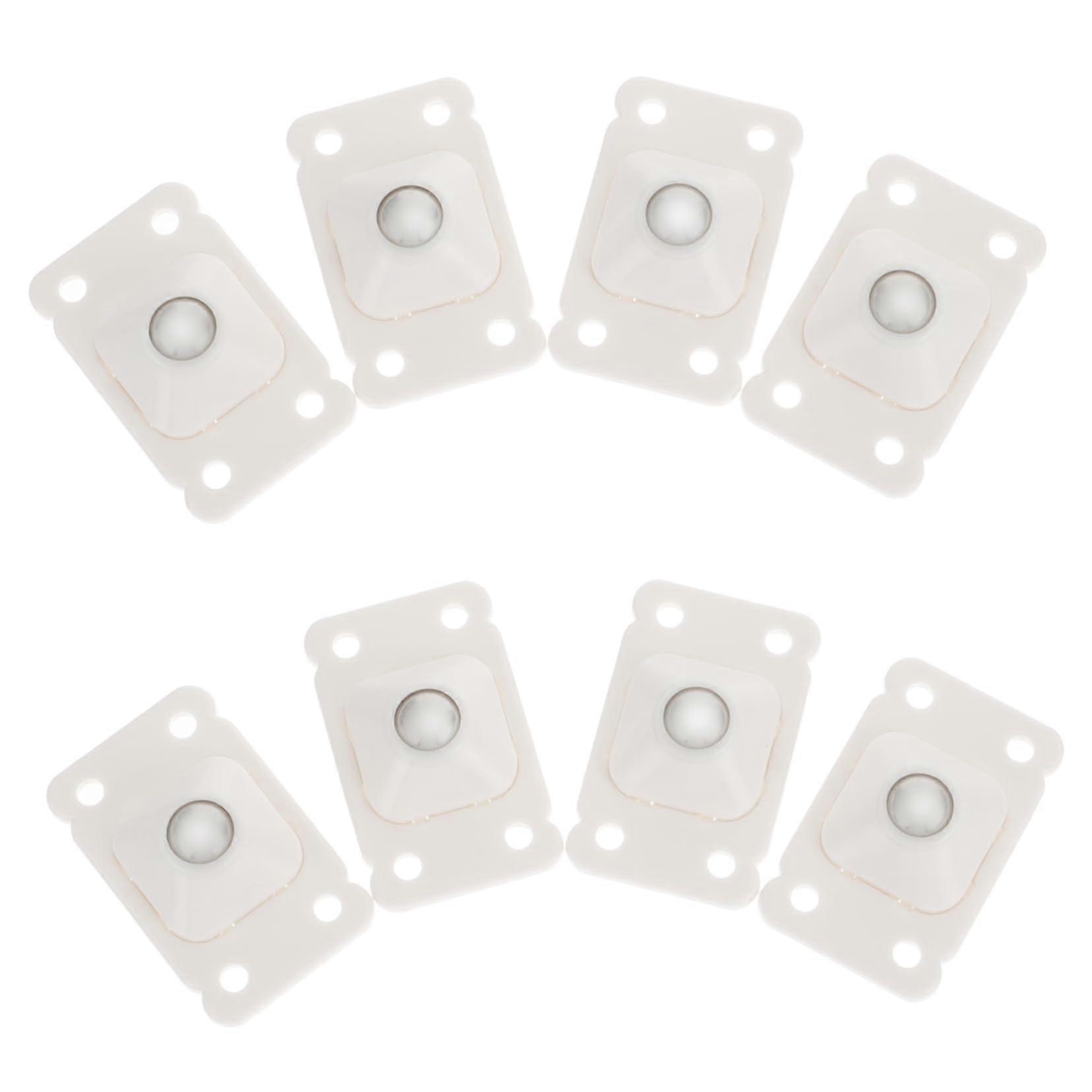8 Pieces Slider Storage Box with Wheels, Adhesive Universal Pulleys for Easy Movement, Durable Material, 4-Inch Size