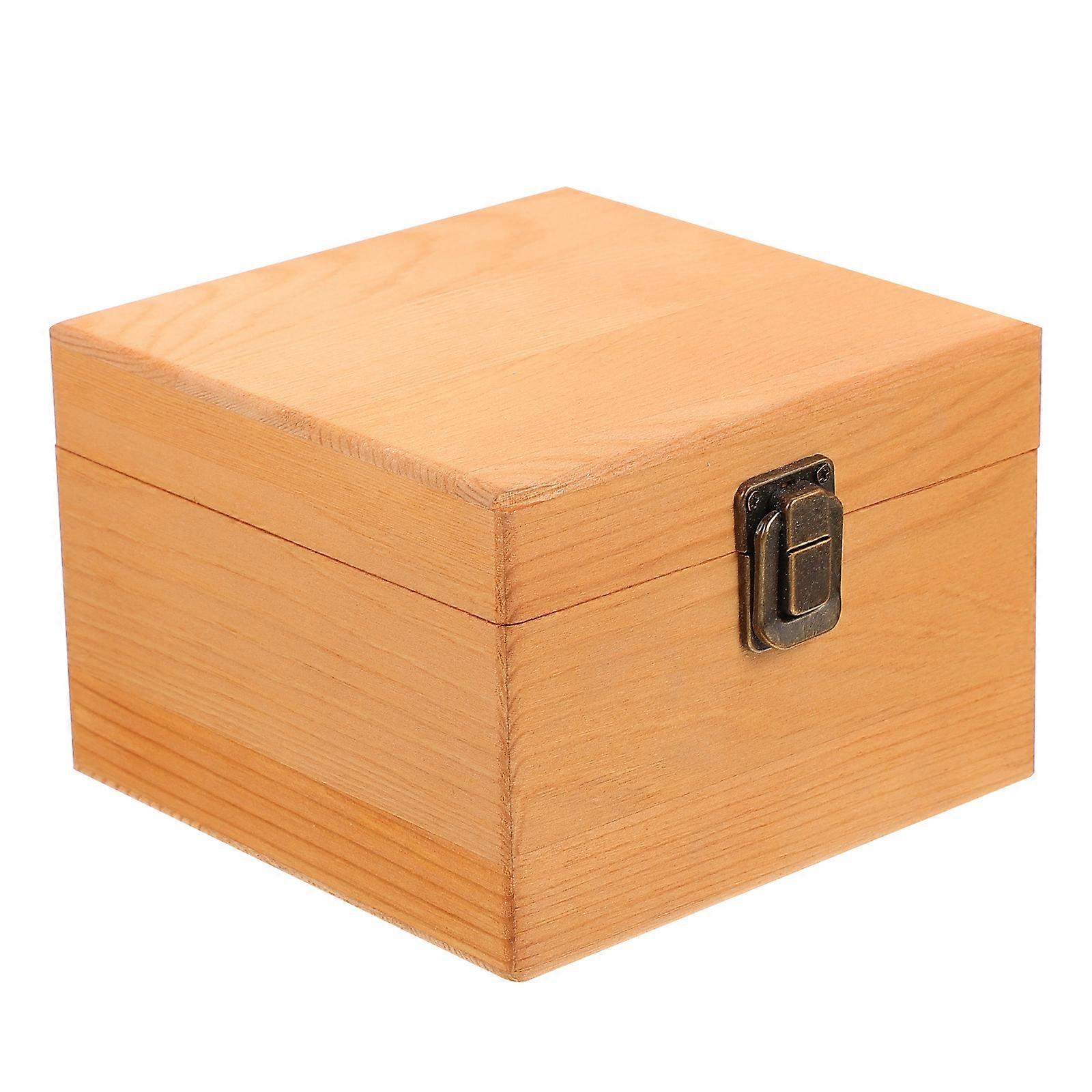 Craft Storage Box Wooden Box 14X14X10CM 1Pc