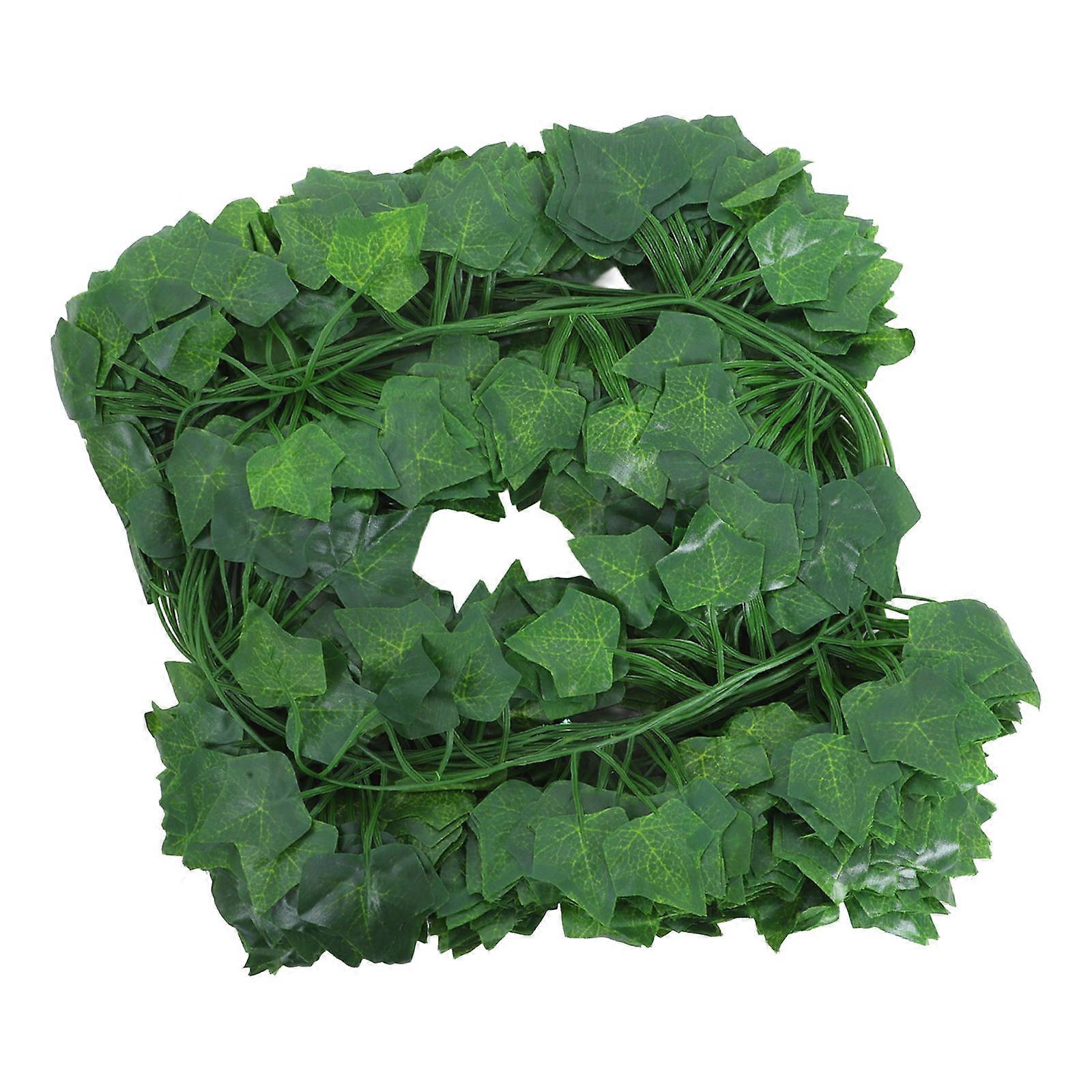 Simulation Flower Vine Green Leaves For Decoration Shopping Mall Decoration Lifelike Design Fabric 1Set