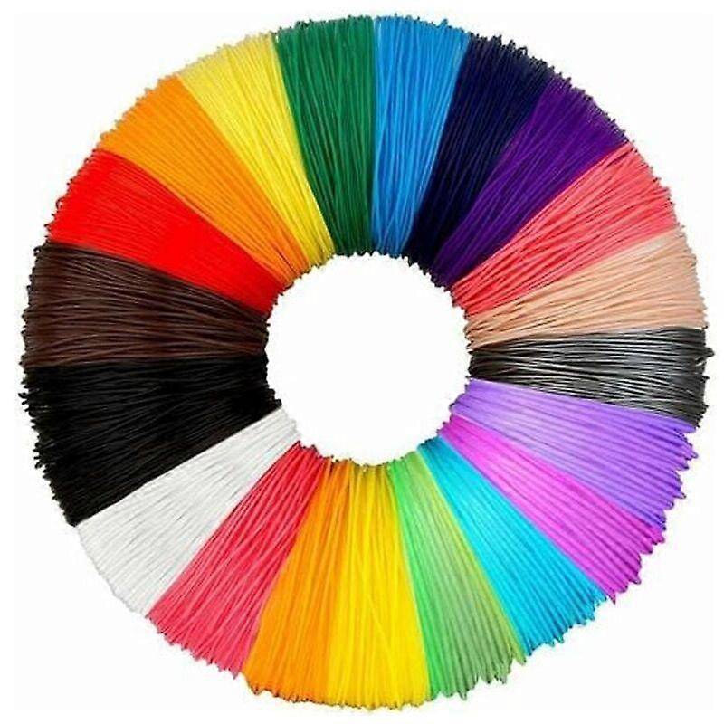 PLA 3D pero filament, 20 farieb, DeWang, 3m