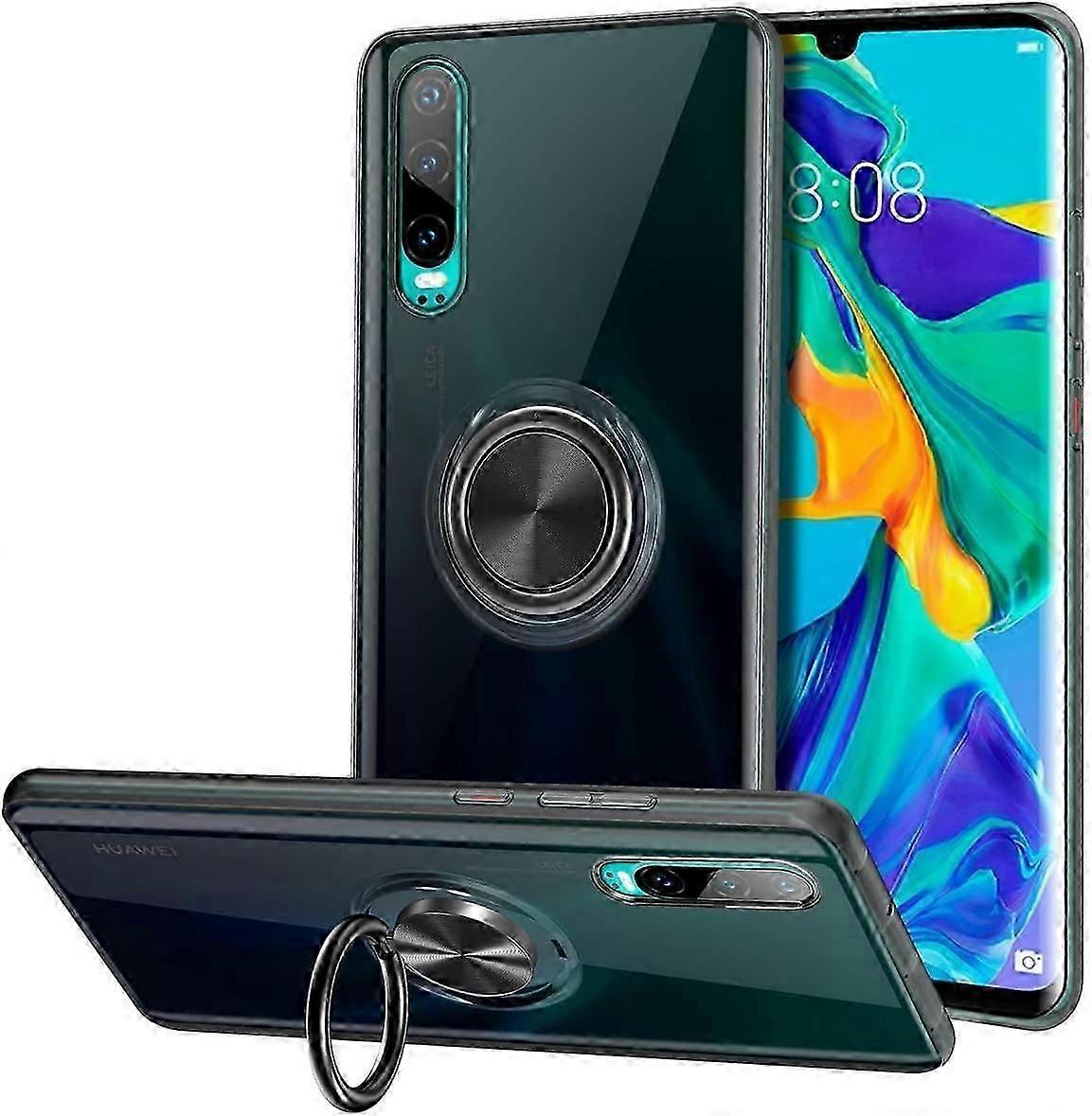Silicone Mobile Phone Case with Ring Finger Stand for Huawei Series