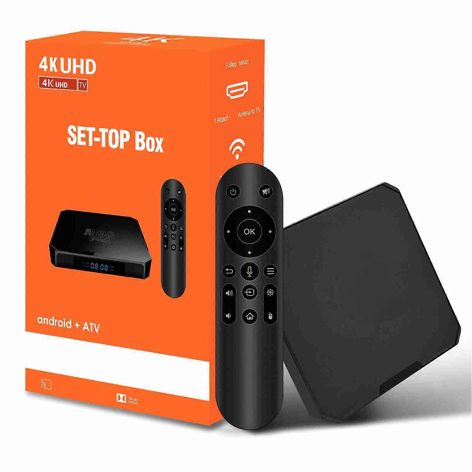4K Android 10 TVBOX 2023 with Voice Remote, Powerful Storage, Wireless Connectivity