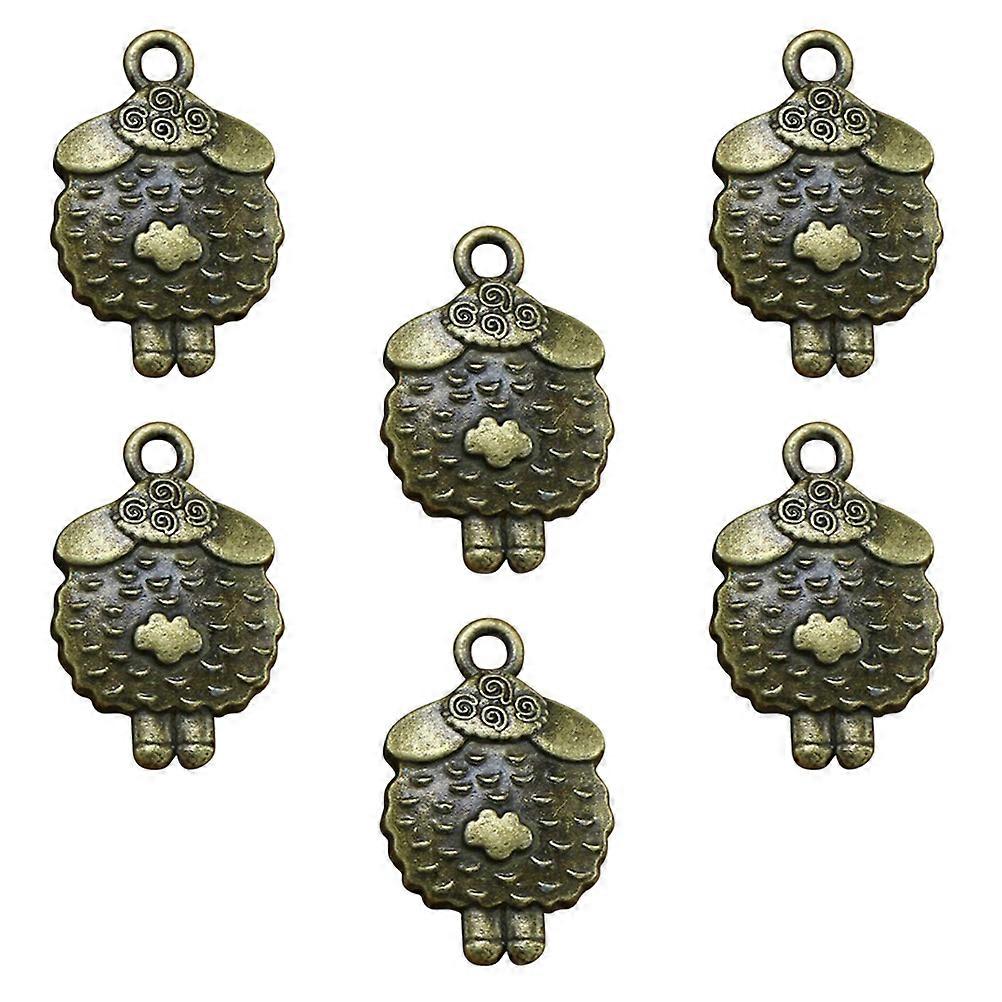 Key Pendant Equestrian Charms Bronze Color Alloy Sheep Shape For Diy Jewelry Making 20Pcs
