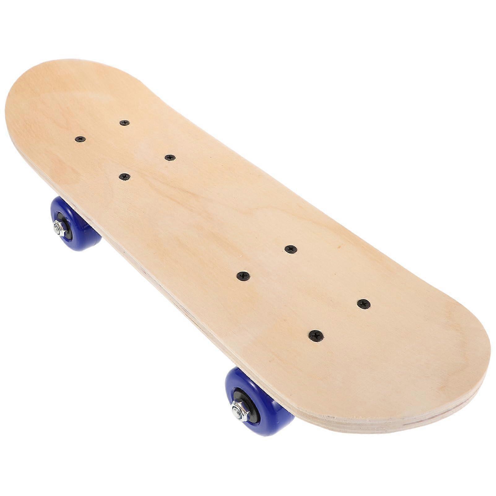 Blank Skateboard Decks Maple Wood 31 Inch Double Tail Deck with Wheels for Kids Beginners Custom Painting