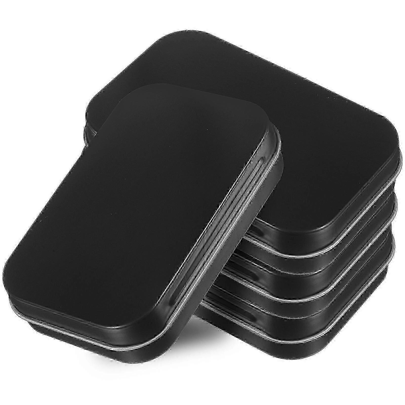 4Pcs Small Empty Metal Tin Boxes Portable Mini Storage Case with Hinged Lid for Coins Sweets Keys