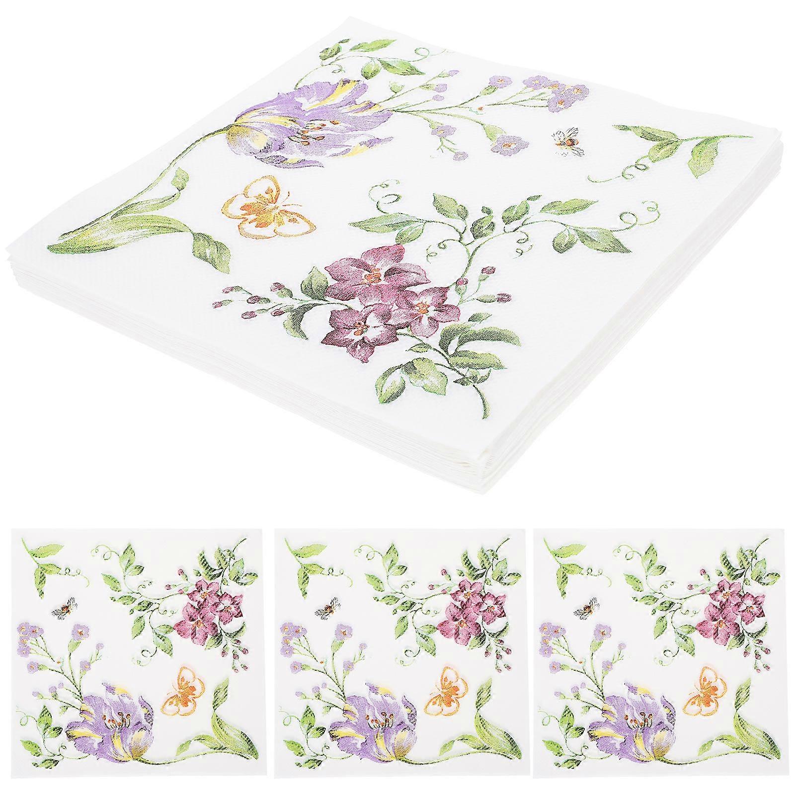 Colorful Paper Napkins Decorative Tissue Papers for Party Use 40Pcs