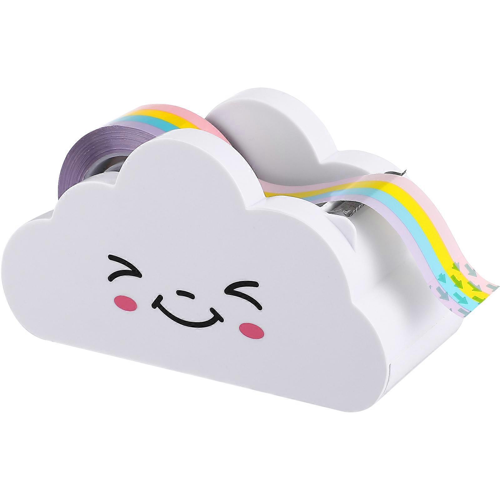 Office Supplies Tape Dispensers Rainbow Tape Cloud Shape Easy Installation For Classroom 1Pcs