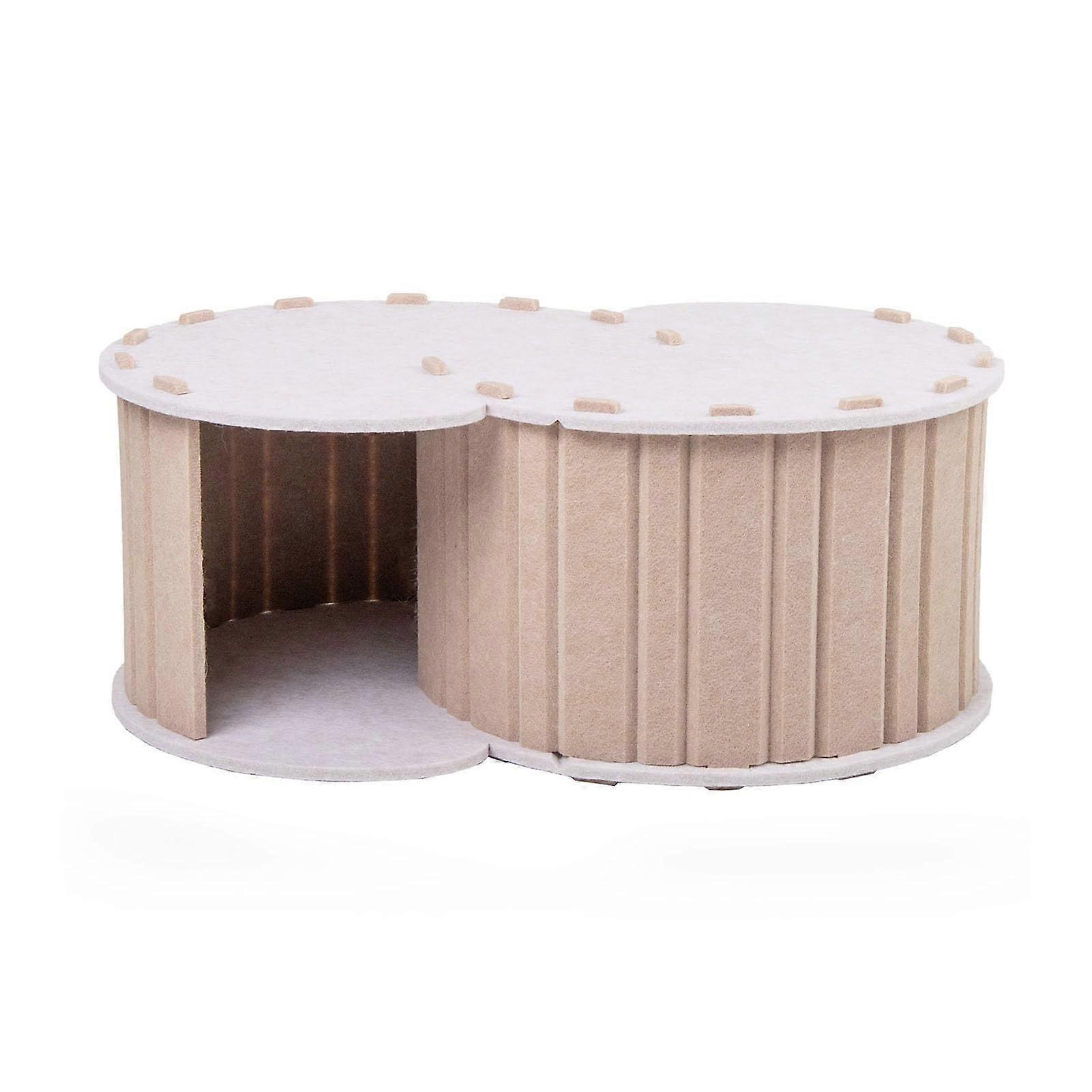 Cat Tunnel Bed for Indoor Cats, Large Cat Tunnel Bed, Felt Removable Cat Hideout for Nap Cat Cave House Play Tunnel for Cats, Rabbits, Small Pets