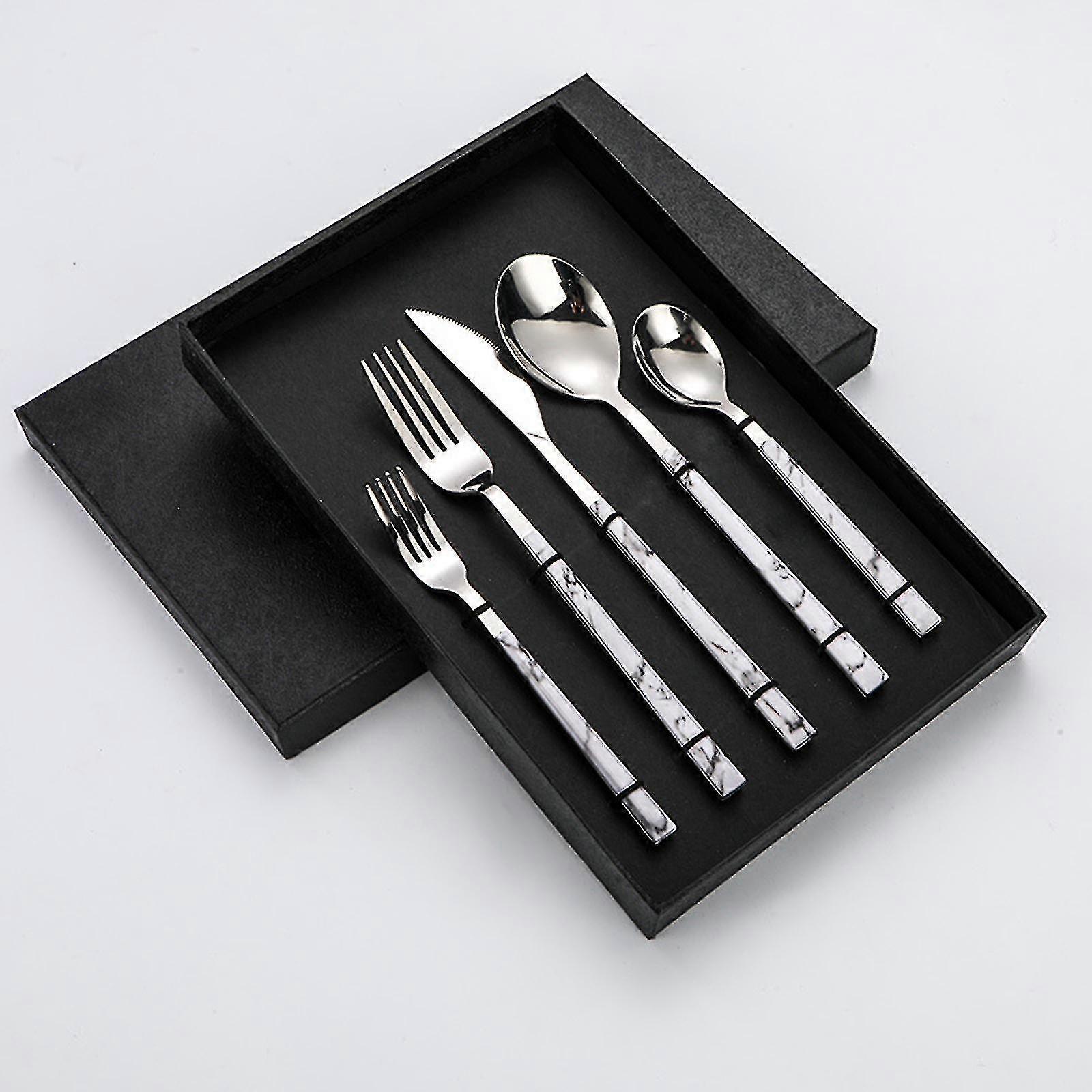 Stainless Steel Cutlery Set Kitchen Tableware Creative Mirror Polished Fork Spoon Knife Set