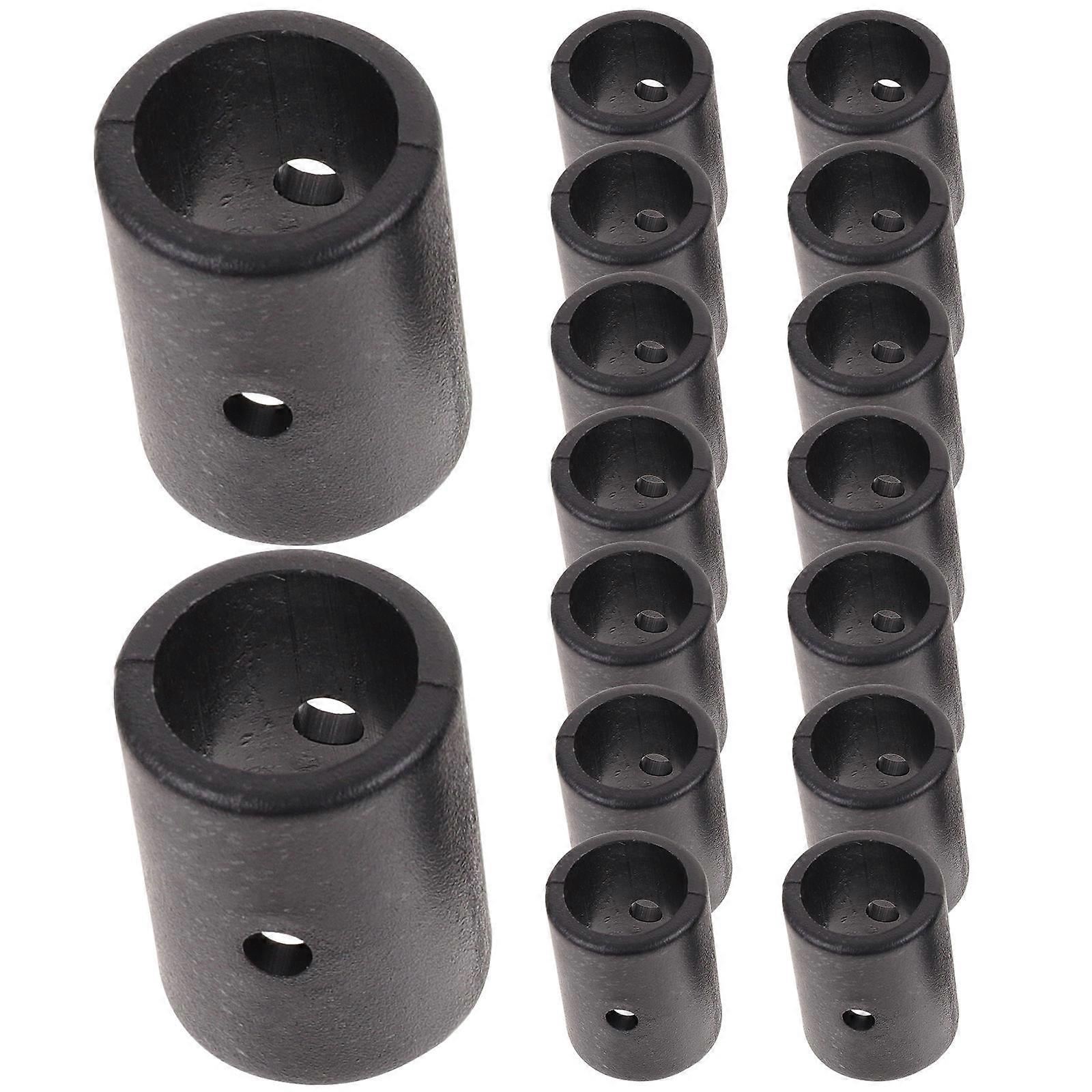 Metal End Caps Foosball Table End Caps Fix Soccer Player Position For Game Room Owners Black 2.3X1.6X1.6CM 16Pcs