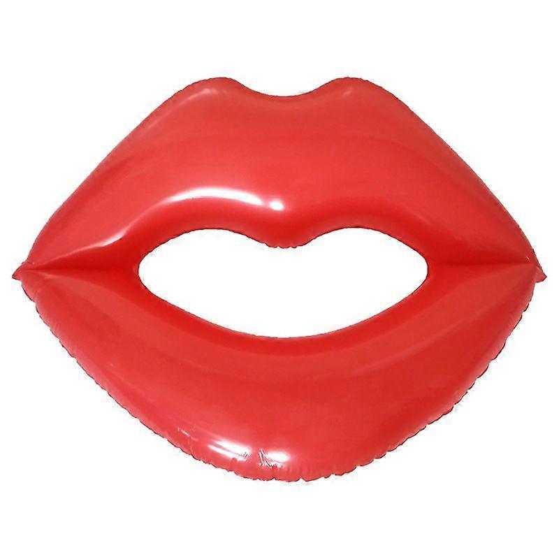 Aqua Red Lips Lips Red Heart Inflatable Floating Bed Lounger