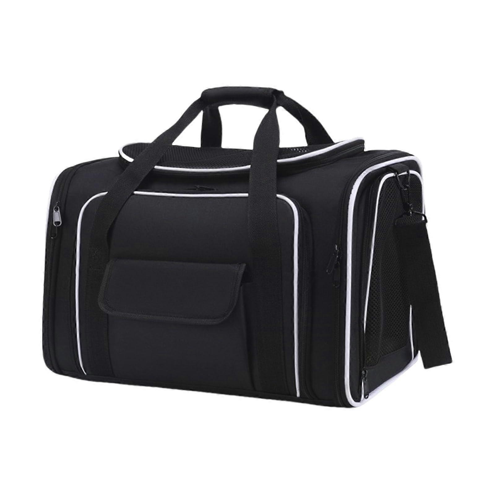Large Pet Carrier with Expandable Sides, Breathable Design, Adjustable Shoulder Strap, 4 Color Options