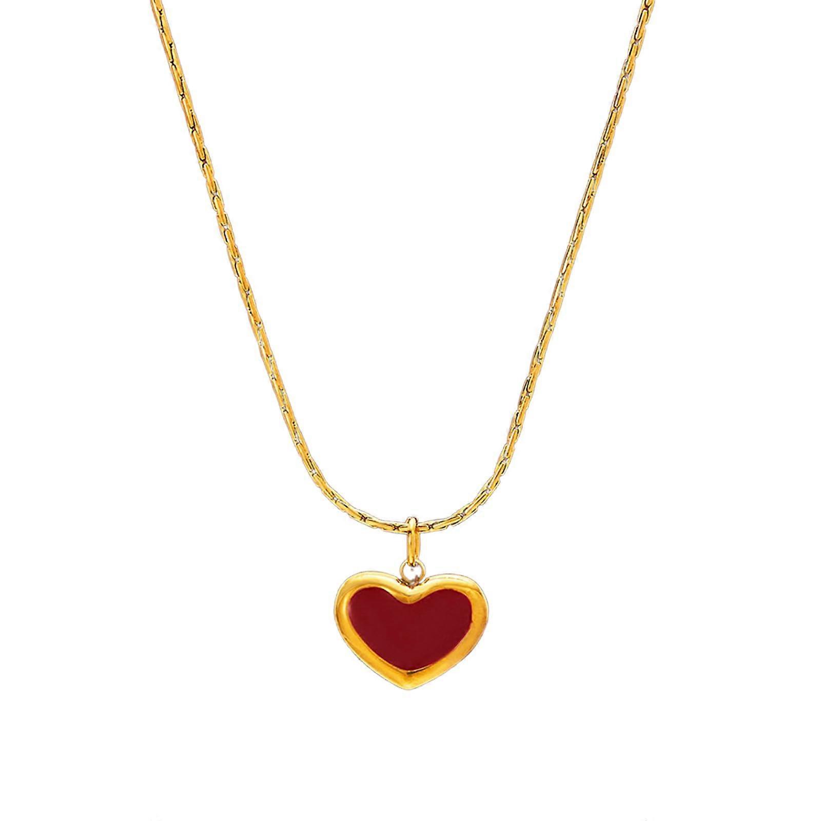 Elegant Heart Pendant Necklace for Everyday Use, Statement Accessory, Adjustable Length, Gold Plated Jewelry