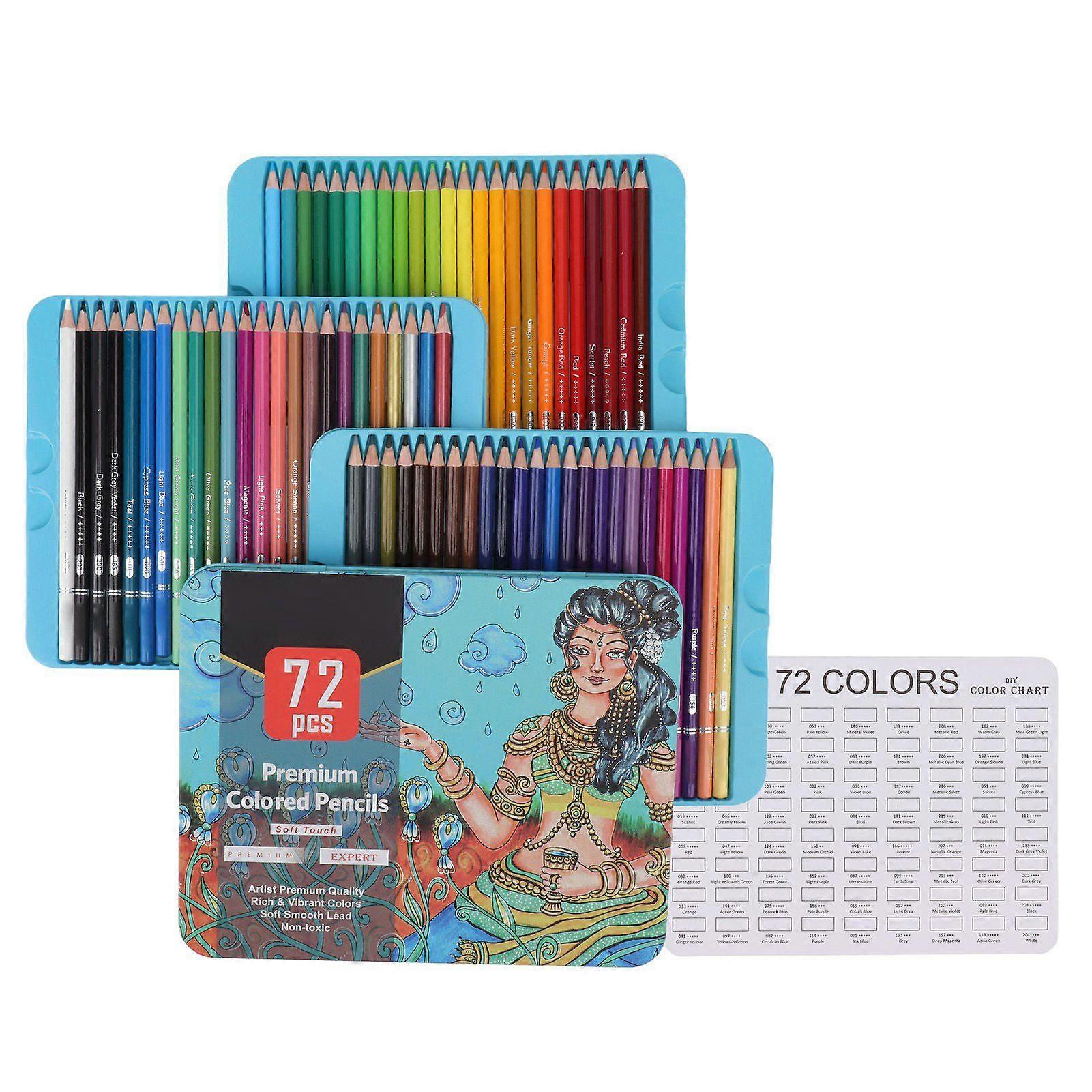 2025 Latest Model  72 Colored Pencils Professional Easy Mixing Log Graphite