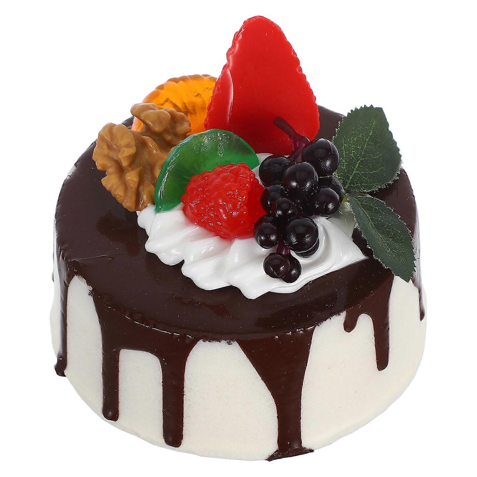 Artificial Cupcake Model Realistic Appearance For Weddings And Birthday Parties Decorative Display In Coffee Color 1Set