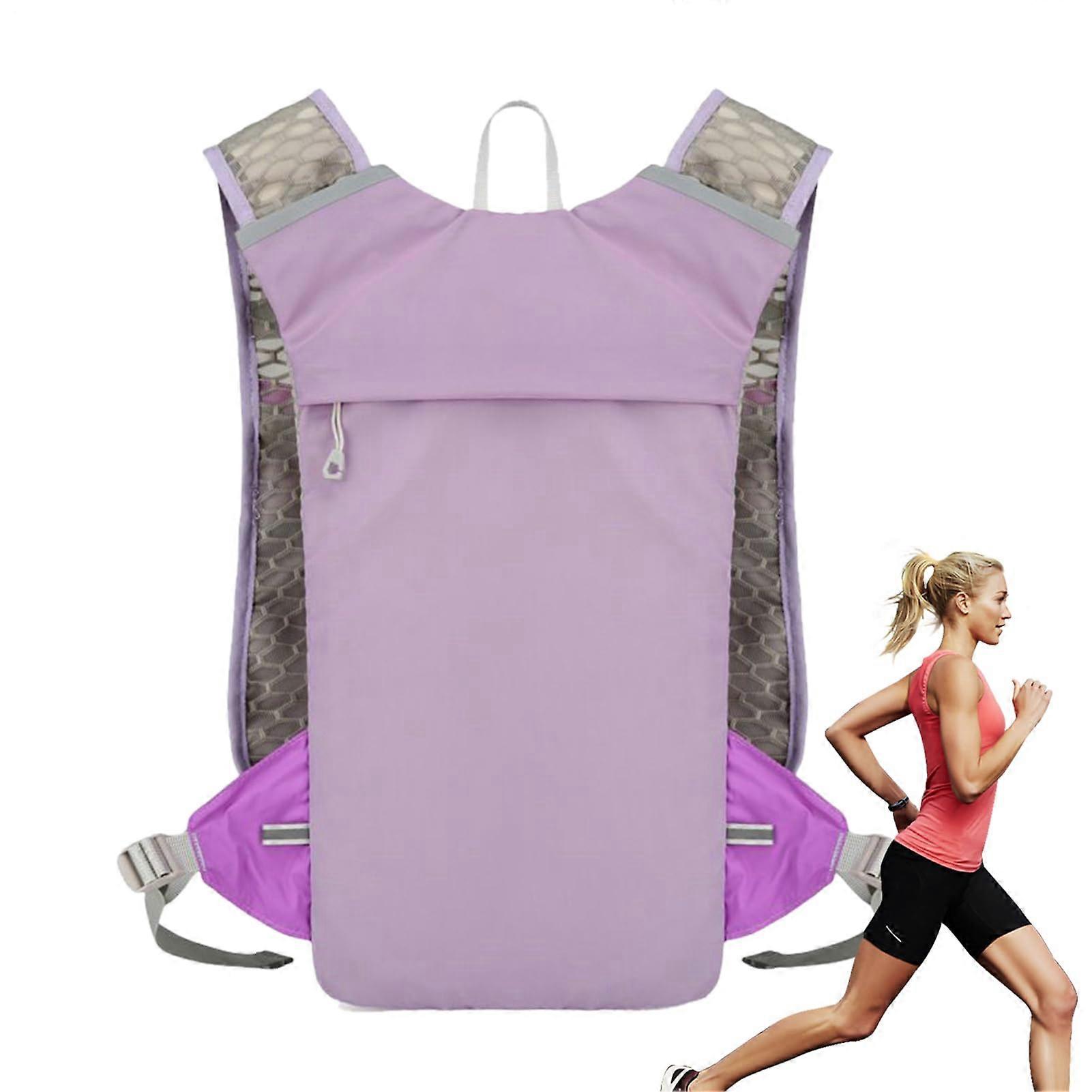 Hydration Bubble Water Backpack, Sports Hydration Vest for Running Cycling Purple