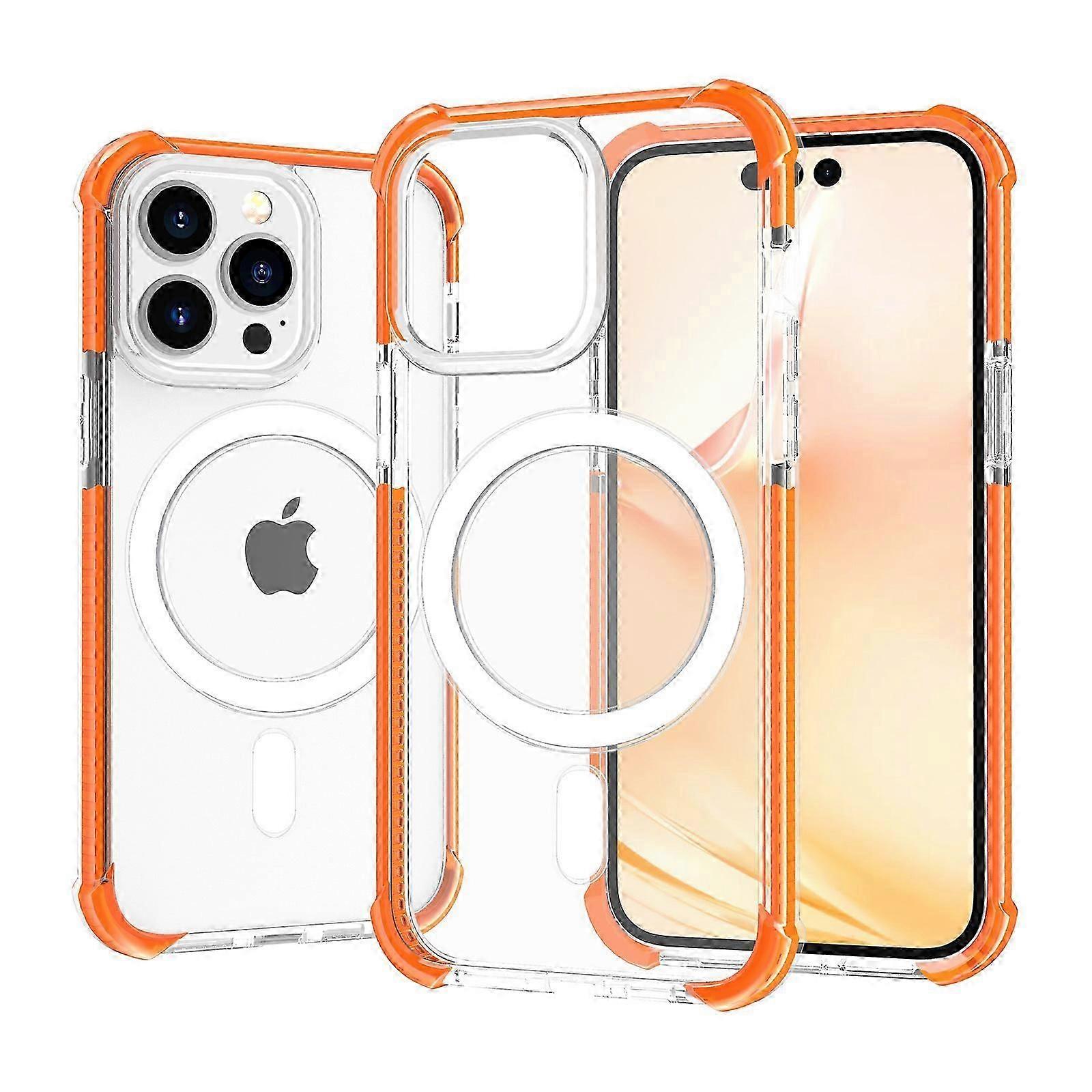 حافظة مغناطيسية لهاتف iPhone 15 Pro Max/15 Ultra Clear متوافقة مع MagSafe، واقية من الصدمات [غير صفرار]
