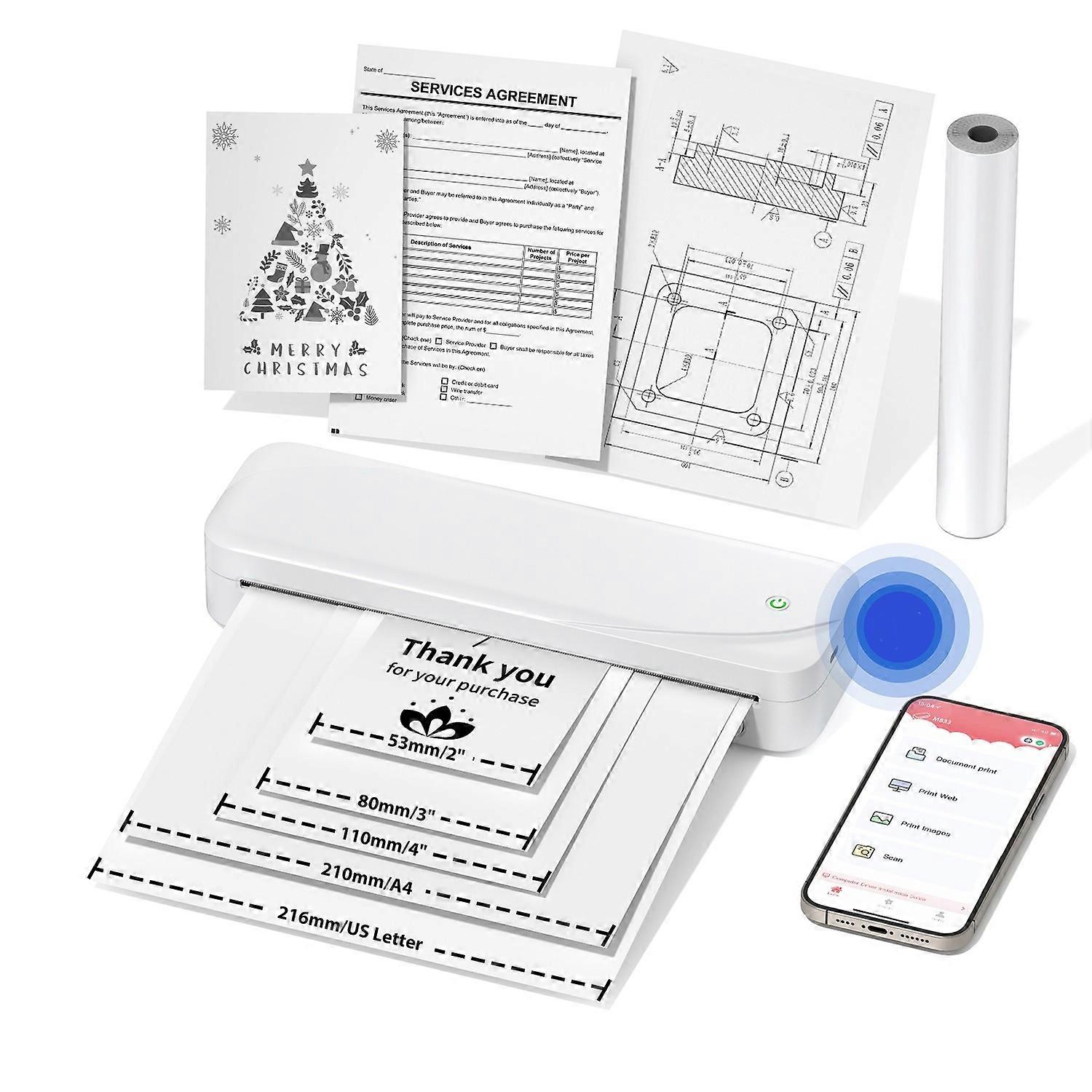 Phomemo M833 300dpi Wireless Bluetooth Thermal Printer