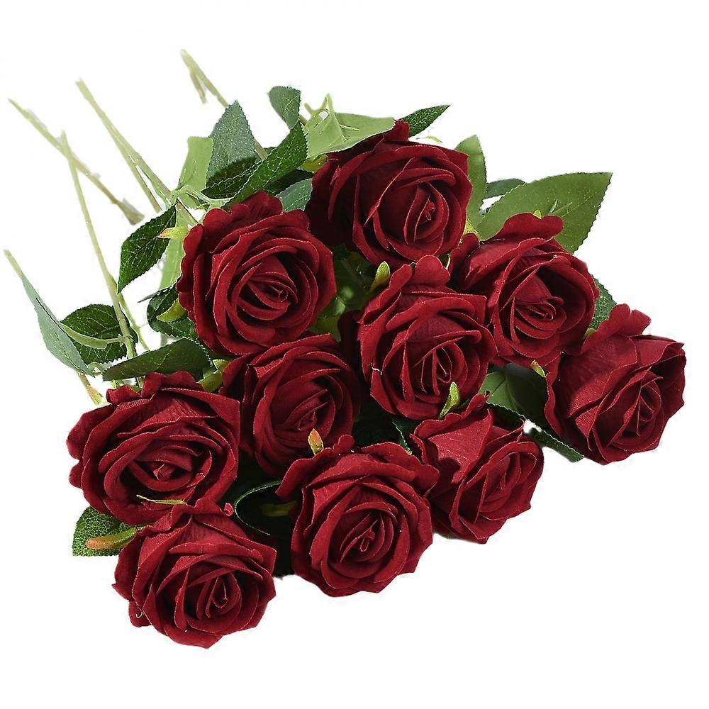 Artificial rose, red, 50cm, 10 pcs