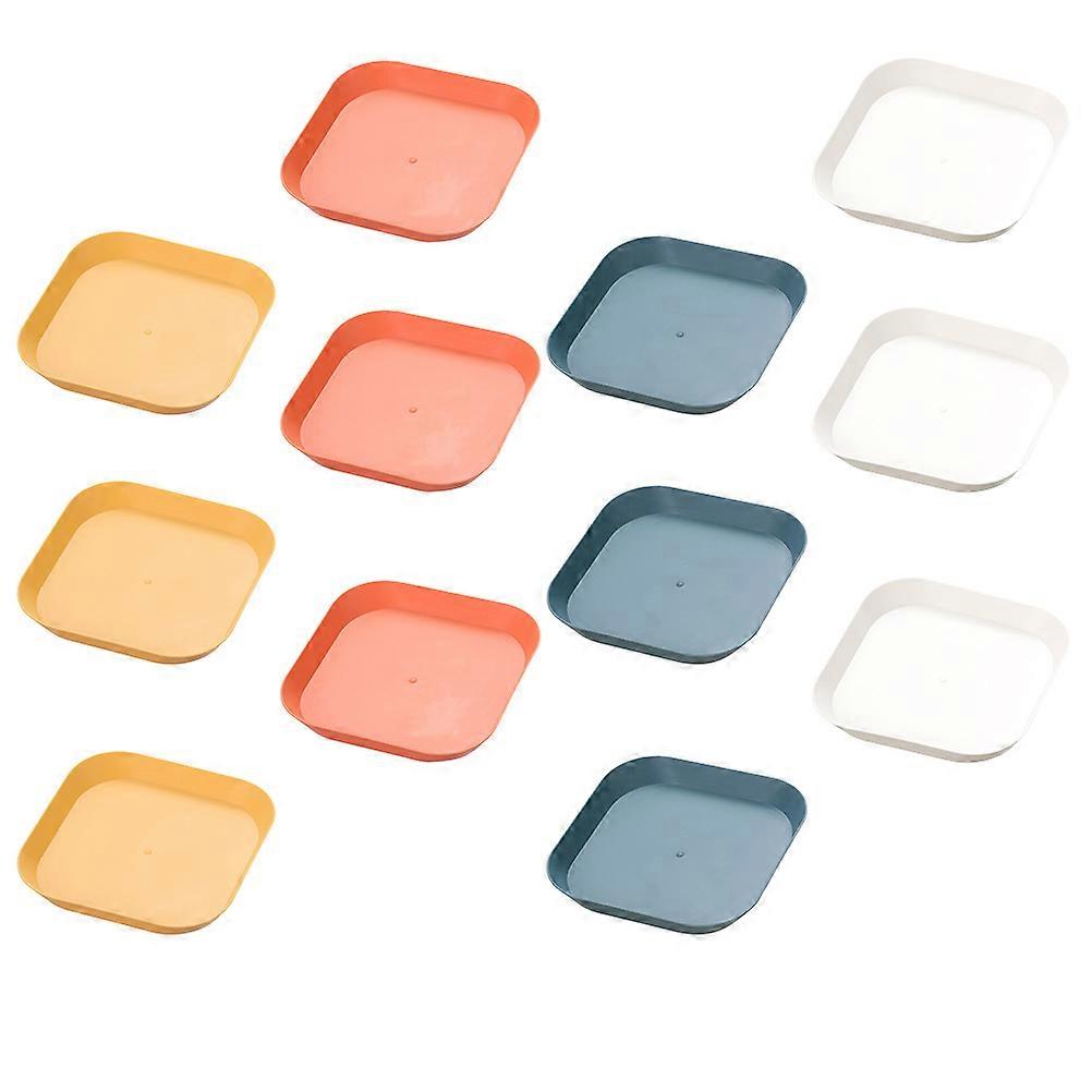 Assorted Color PP Storage Plate for Home Use with Smooth Surface and Drop Resistance 12 Pieces