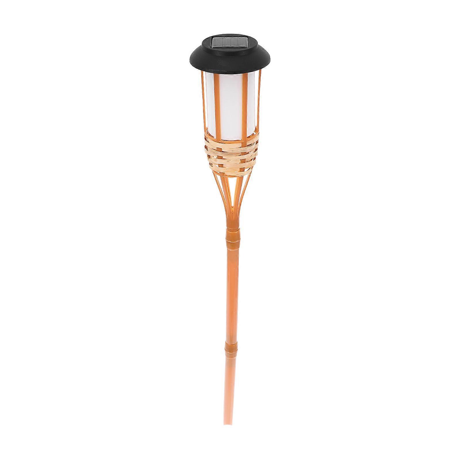 Solar Powered Bamboo Torch Light for Outdoor Garden Decoration – Durable, Easy Installation, Festival Party Lighting