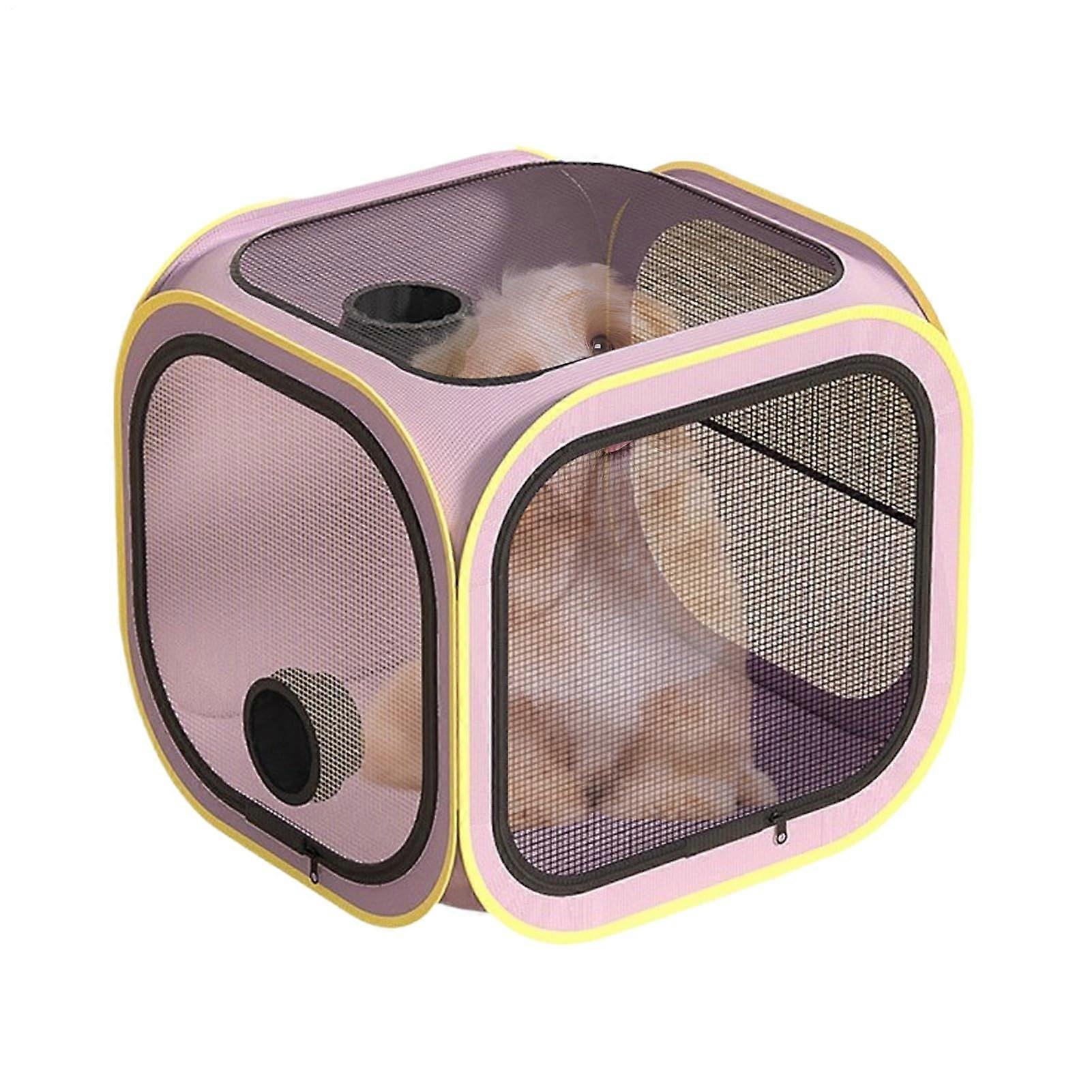 Pet Drying Box – Portable Pet Dryer Cage for Cats and Dogs, Anti-Hair Flight, Violet, Suitable for Puppies and Adult Pets