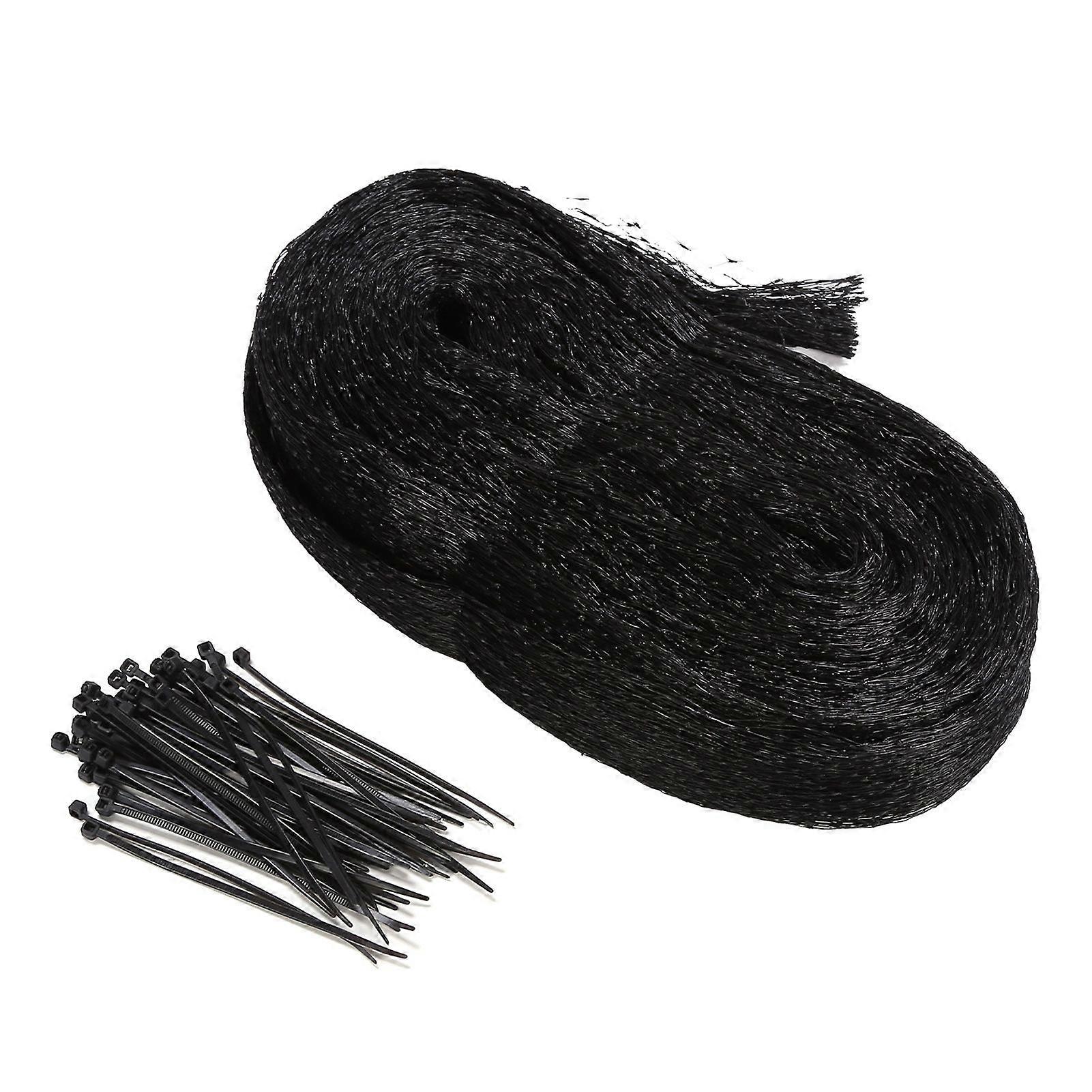Bird Netting with 50PCS Cable Ties Nylon Garden Netting Anti Bird Mesh Plant Pest Netting for Vegetable FruitBlackYMJJ