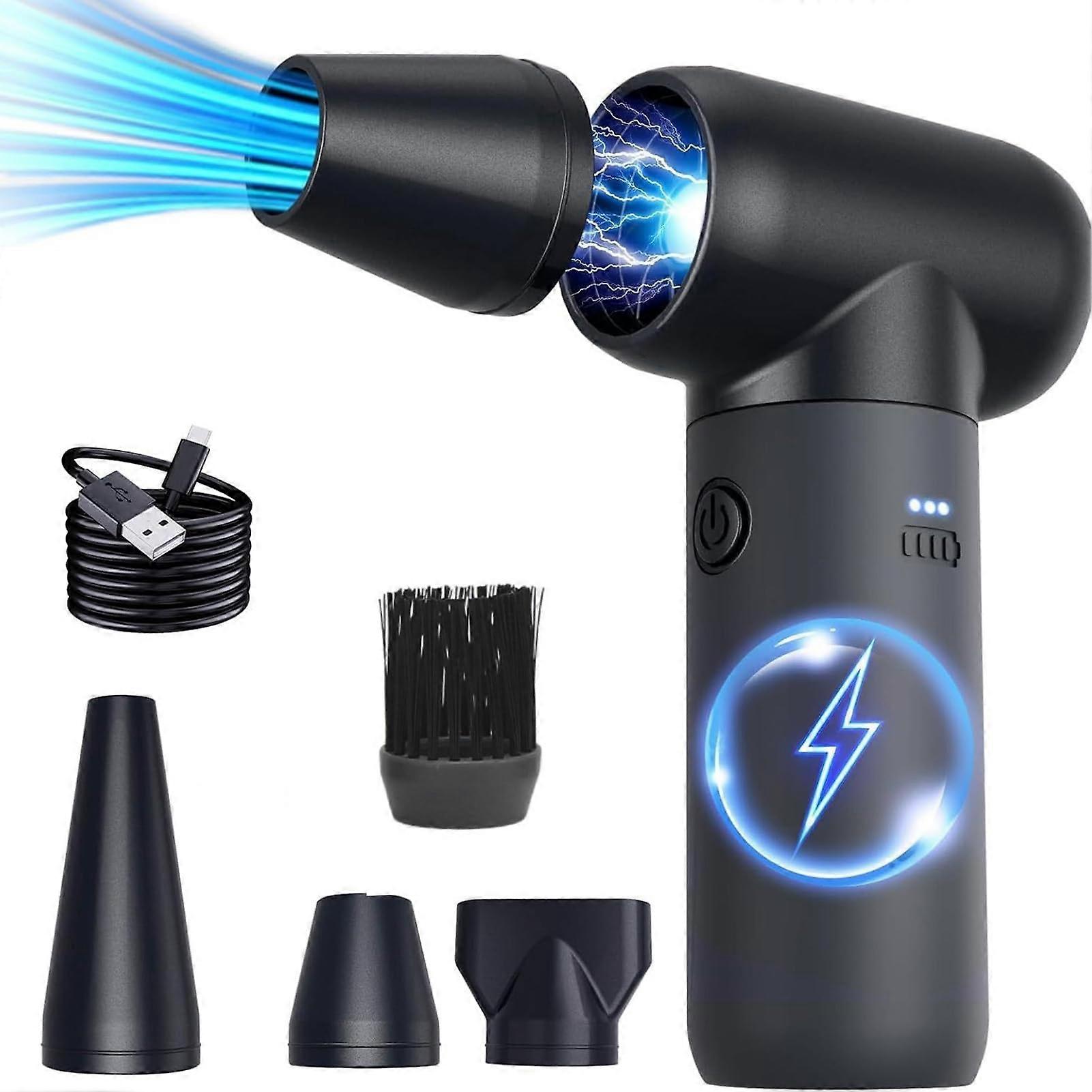 Handheld Mini Jet Dry Blower 180,000 RPM with 3 Nozzles for Car Drying, Keyboard Cleaning, and Camping Use