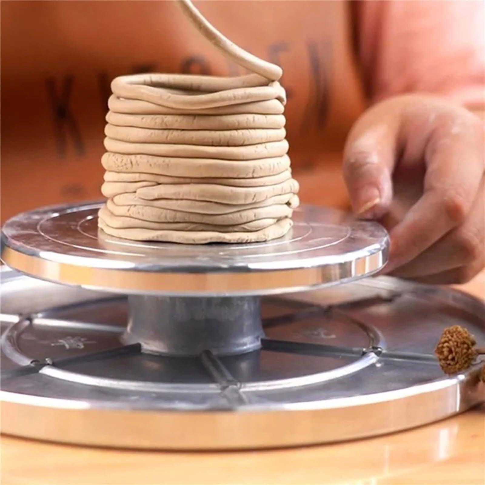 Sculpture Turntable Clay Flower Decoration Cake Pottery Twist (25cm)