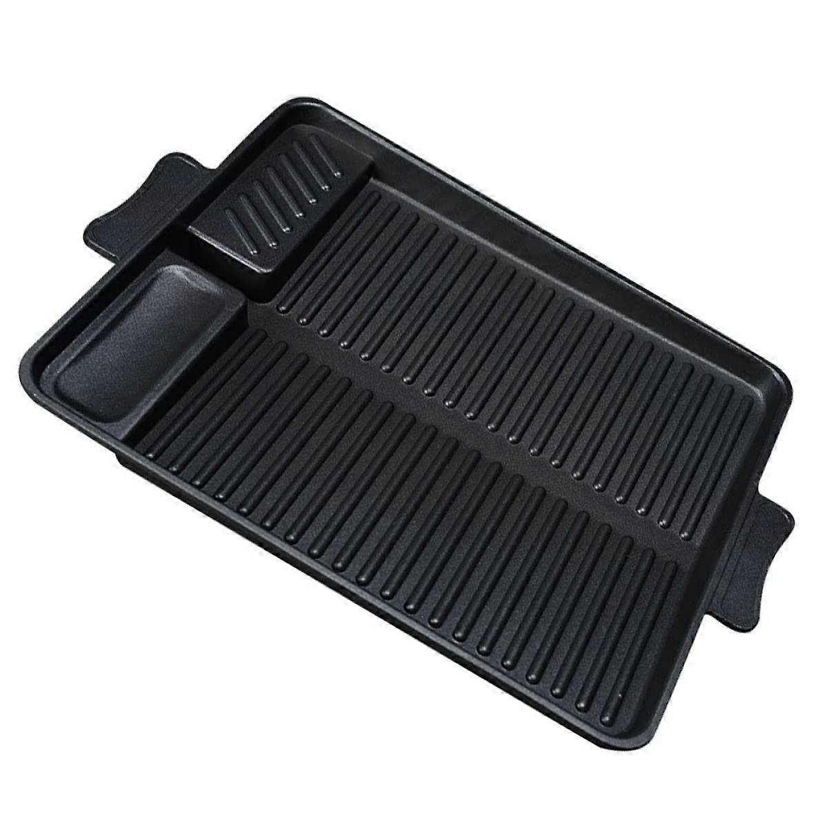 Non-Stick Grill Pan for Pizza, Rectangular BBQ Baking Tray, Lightweight for Steak and Grilled Vegetables, Outdoor Use