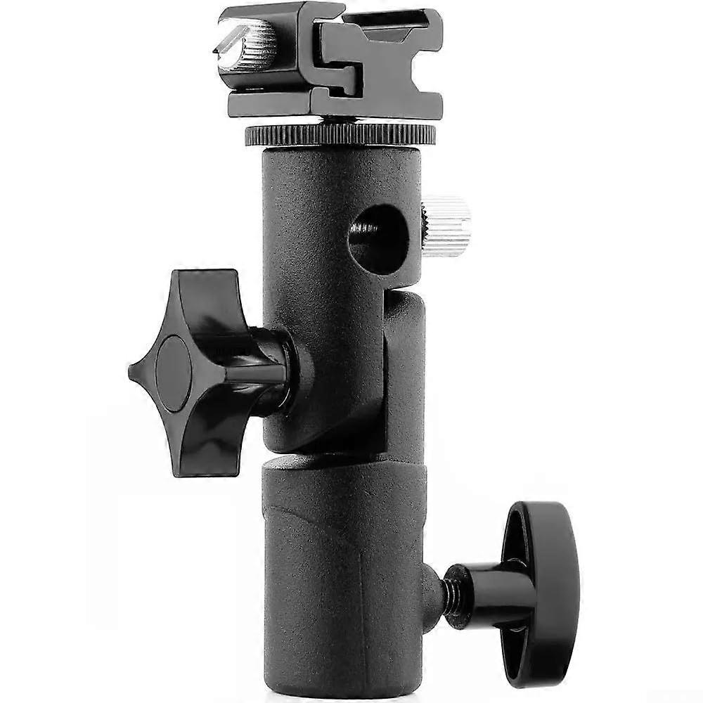 Professional Flash Shoe Flash Shoe Mount Adapter with 180° Vertical 360° Horizontal Adjustment for Studio Photography LED Light Stand Tripod