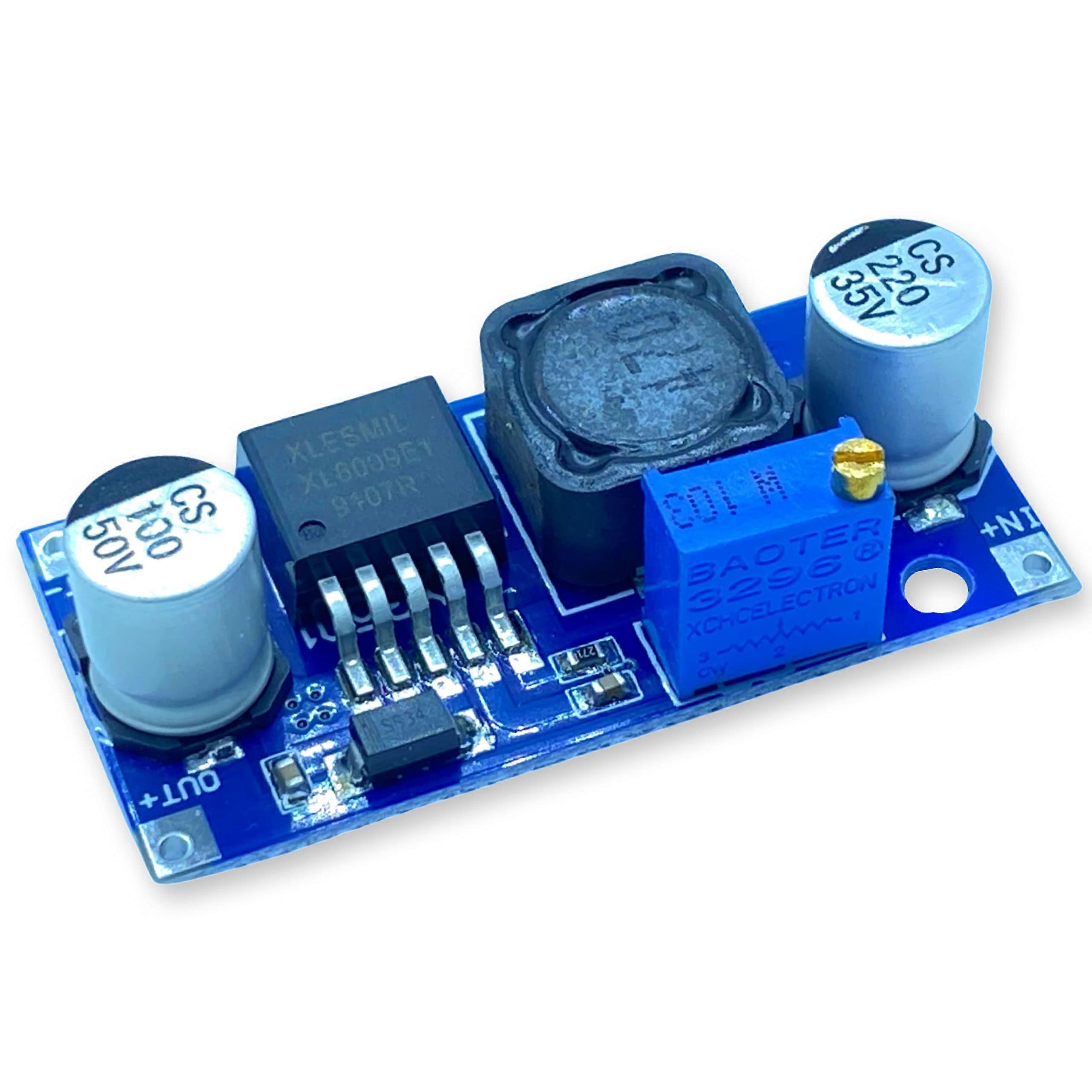 XL6009E1 4A DC-DC Boost Converter Module Adjustable Output for Arduino Raspberry Pi DIY Projects
