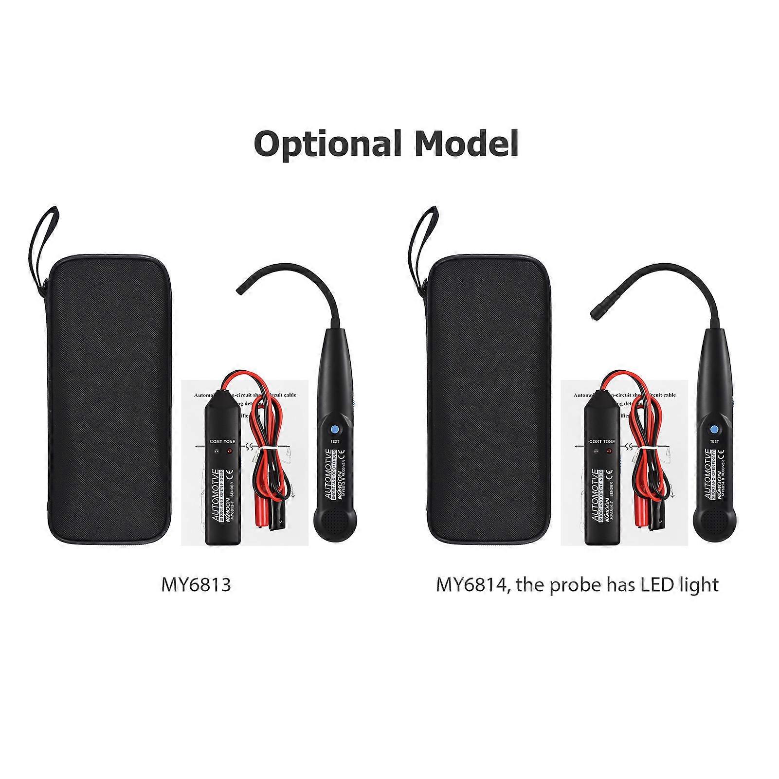 KKmoon MY6813 Automotive Cable Tracer Tone Generator and Probe Kit Multi Function Wire Break Point Short Circuit Telephone Line Tracker with 3.5mm Ea