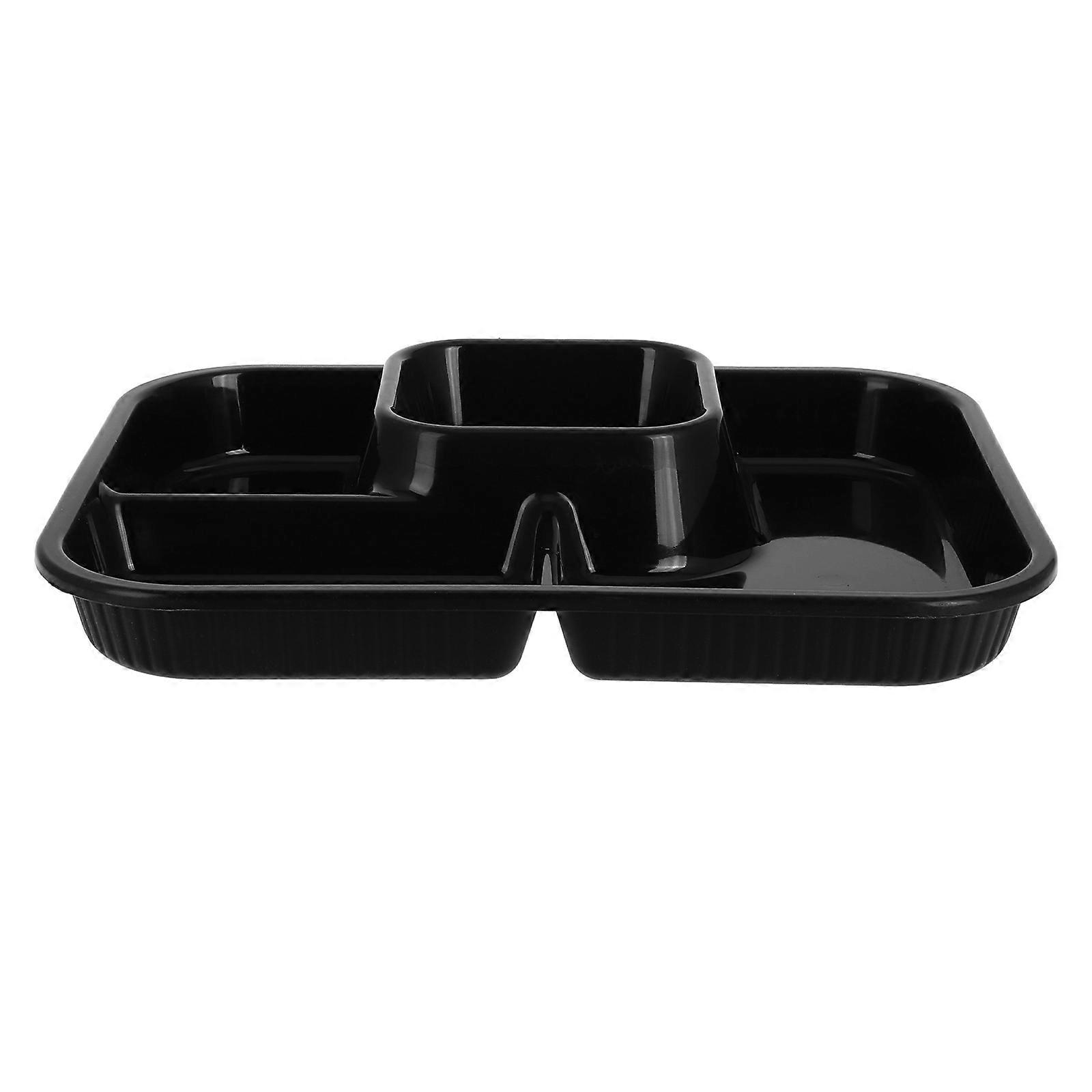 Divided Plate with 4 Compartments Reusable for Snack and Dip Serving in Home Kitchens