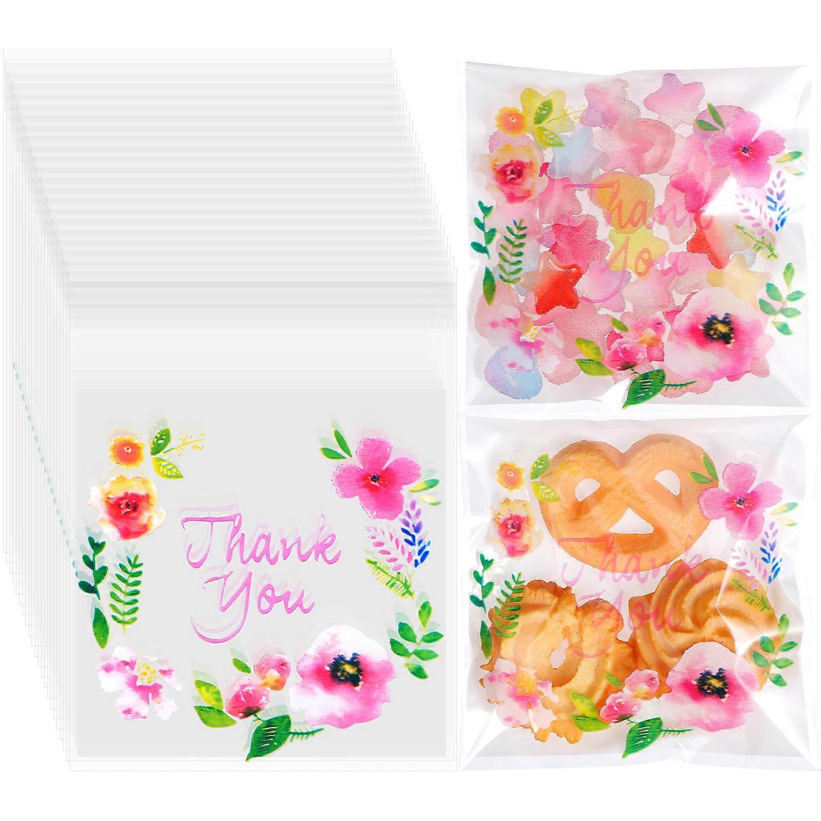 Cookie Packaging Bags Rectangular Plastic Bag Resealable For Retail Store 100Pcs 10 X 10 Plus 3Cm