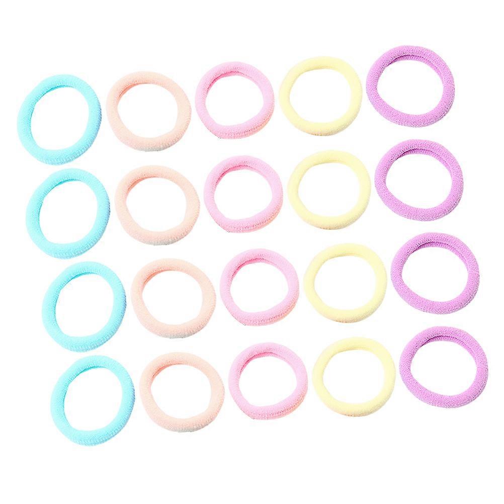 Childrens Hair Rope Nylon Hair Bands for Girls Everyday Wear L Size 100Pcs