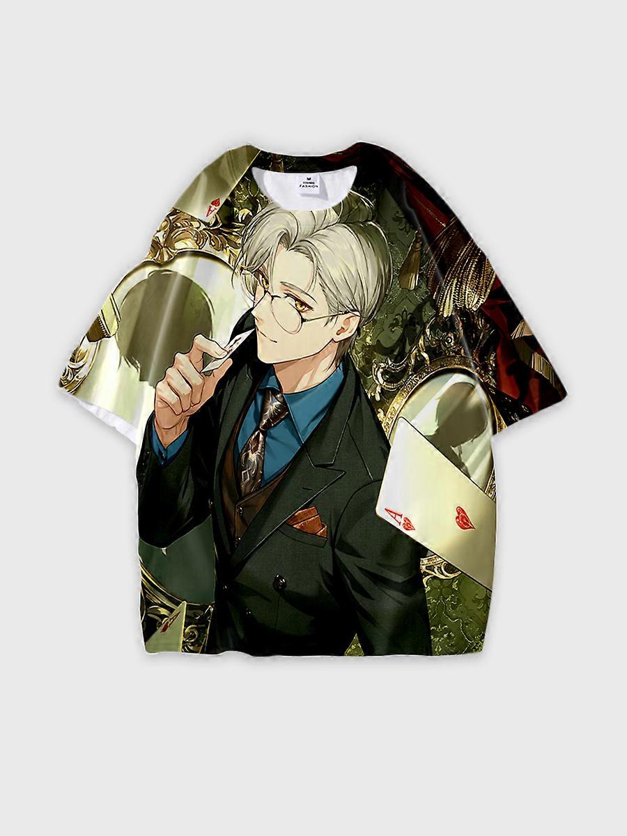 T-shirt col rond Role Pattern ample manches courtes E1027