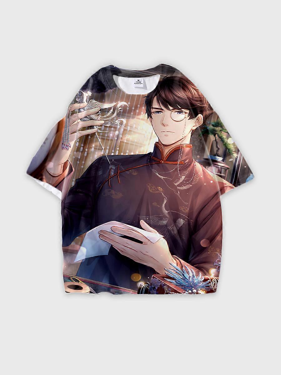 T-shirt col rond Role Pattern ample manches courtes E2557