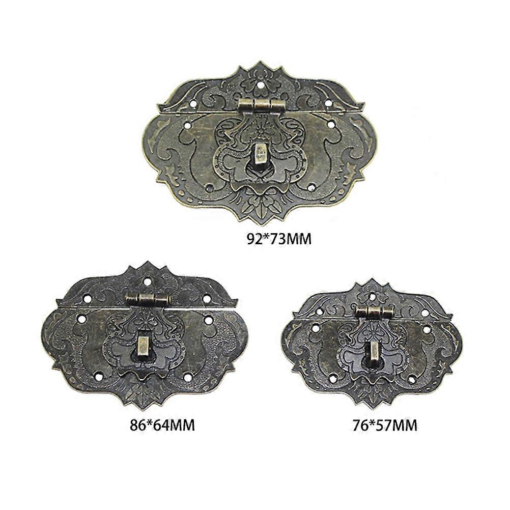 Golden Zinc Alloy Antique Hasps for Jewelry Box Lock Suitable for DIY Crafts Retro Design Durable and Easy to Install Size S