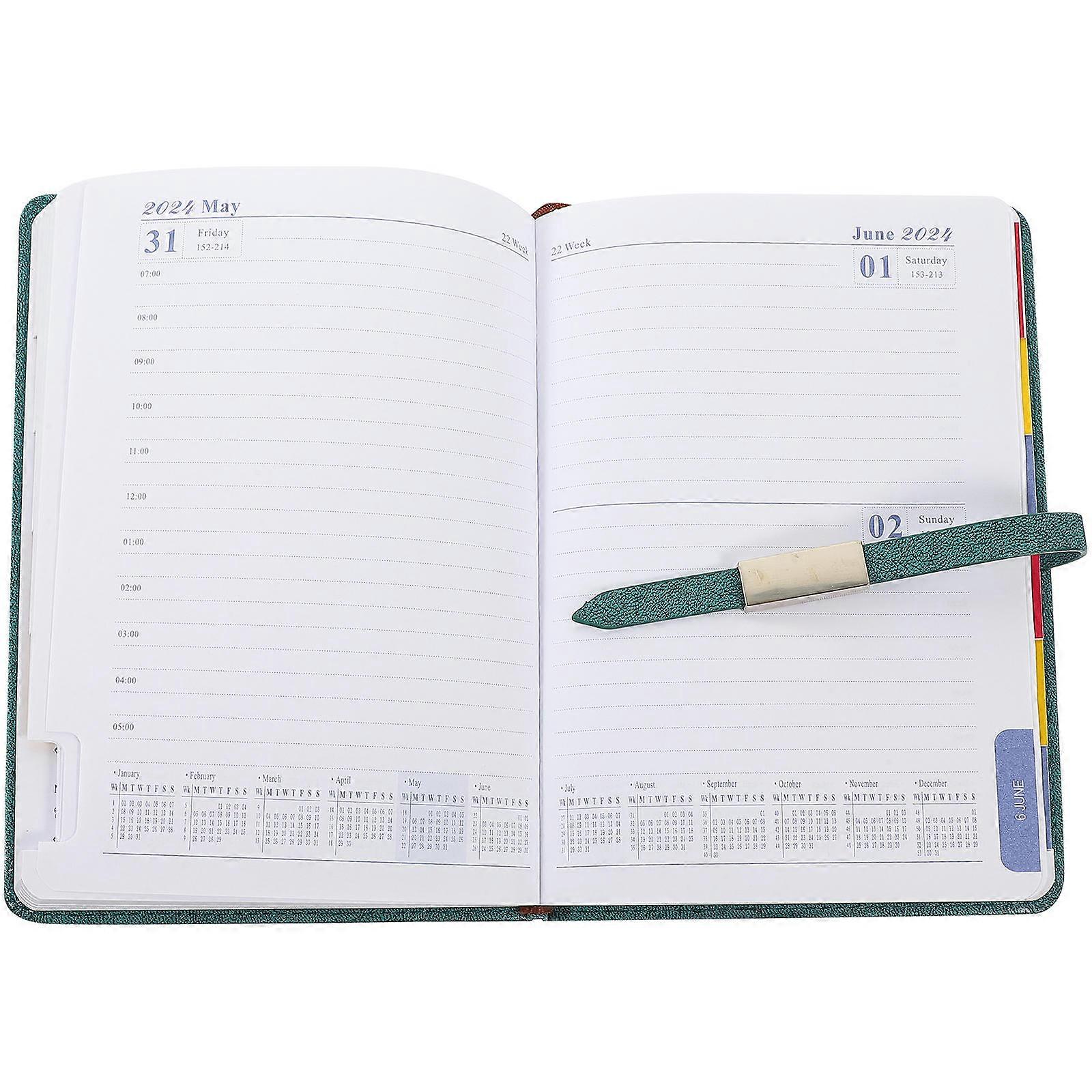 Schedule Notebooks Daily Planner Notepad For Office Use Green 21.5X14.5CM Daily Planning 1Pcs