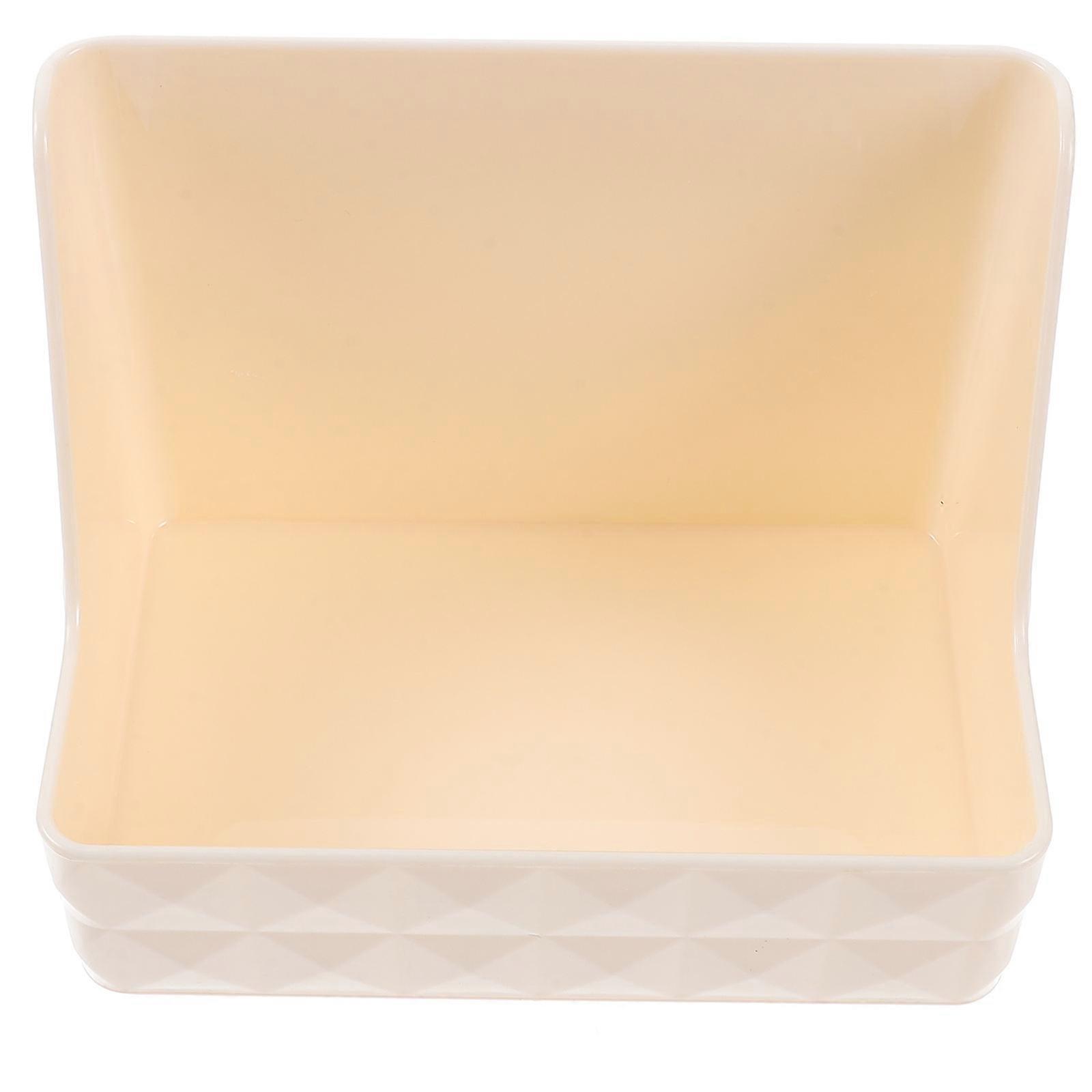 White PET Storage Organizer Box for Cosmetics Jewelry and Bathroom Large Capacity Multi Functional