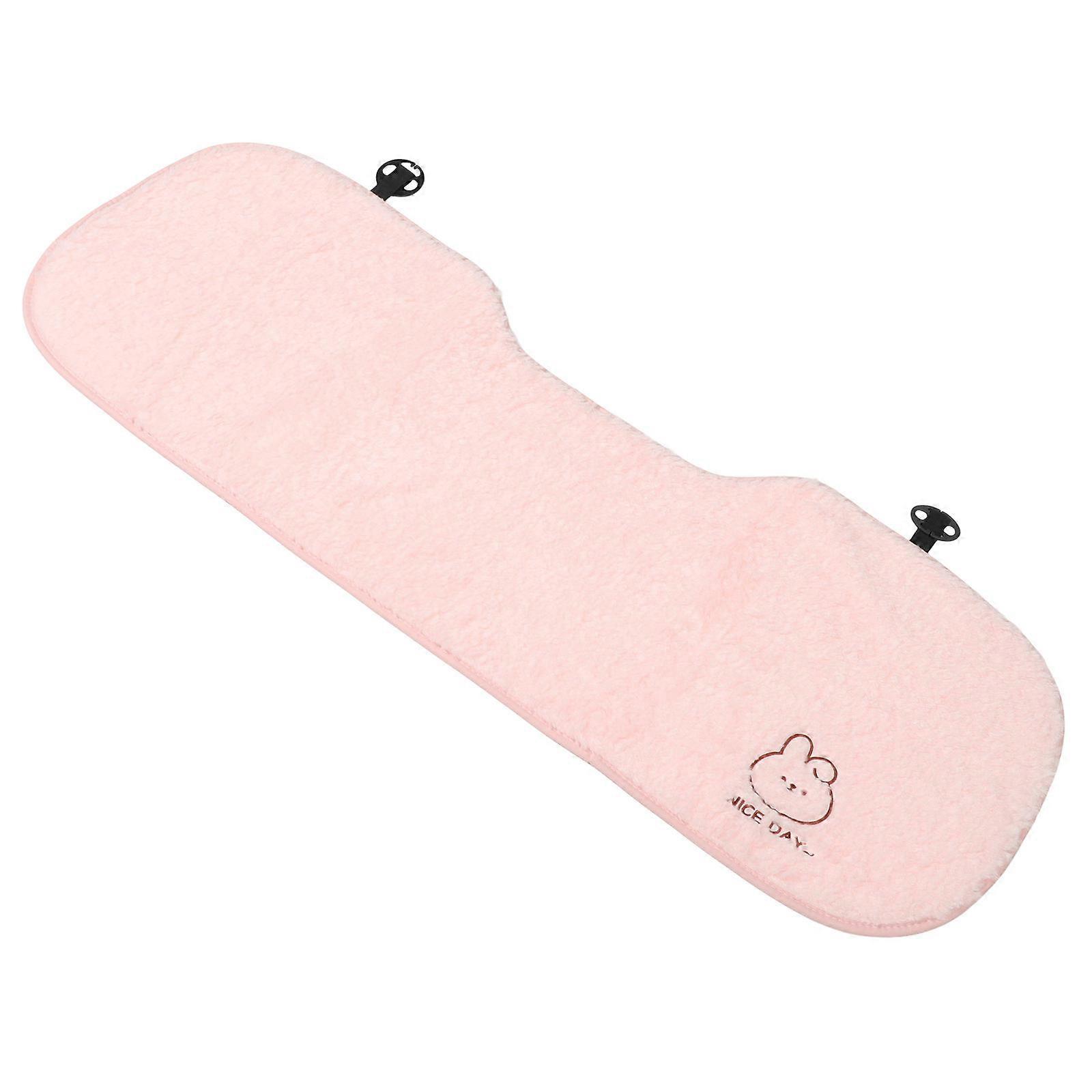 Cozy Fluffy Plush Car Seat Cushion Soft Pink Rabbit Shape Non Slip Back Seat Cover for Winter Comfortable Bench Pad with Creative Cartoon Design
