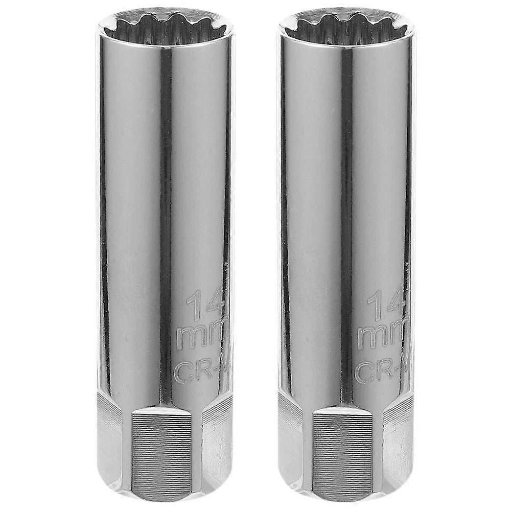 Magnetic Design Spark Plug Accessory Spark Plug Sockets Car Spark Plug Silver 6.20X2.00X2.00CM DIY Maintenance 2Pcs