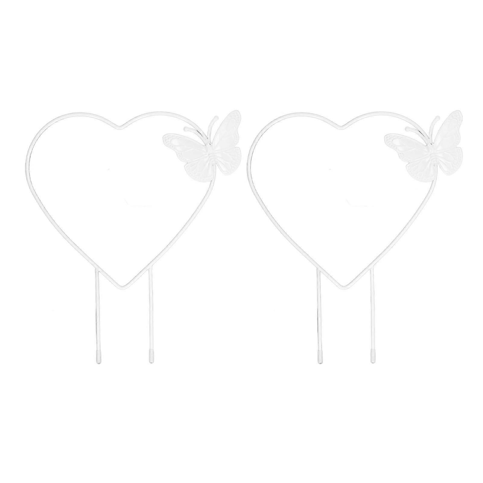 2 قطعة حديقة الفراشة تسلق تعريشة جميلة من الحديد النباتي تعريشة للديكور المحفوظ بوعاء تسلق الكروم الزهور القلب