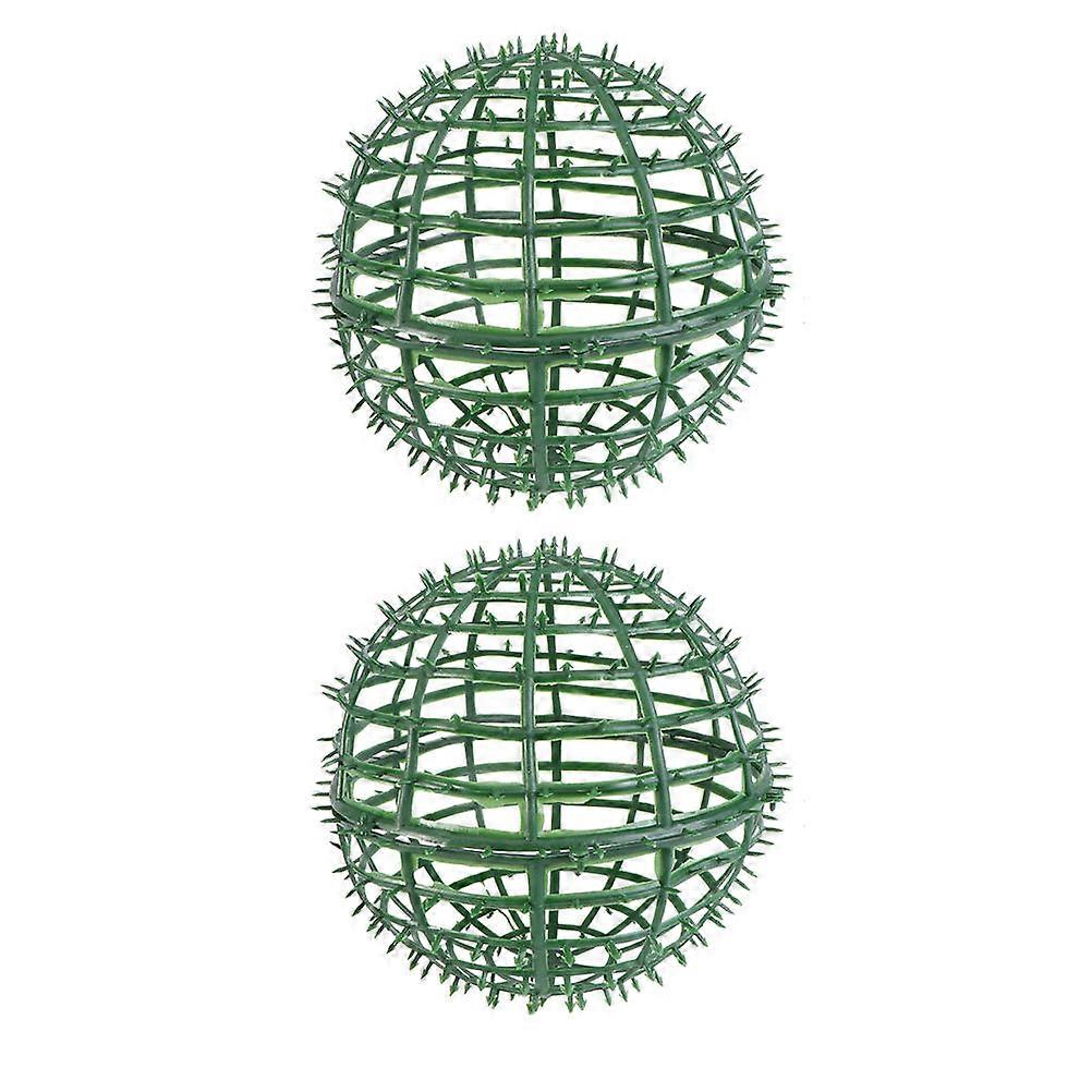 Green Ball Frame 2Pcs Designed For Office Use Adds Elegance To Bedrooms And Balconies With Sturdy Flower Display