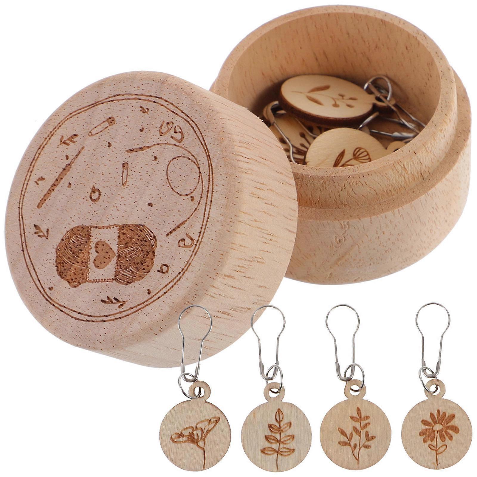 1 Set of Removable Stitching Markers Wooden Knitting Markers Round Markers Crochet Stitch Markers