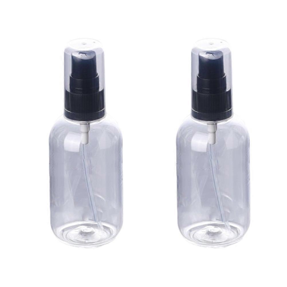 5 pz 80ml erogare flacone spray in plastica piccolo contenitore per l'acqua per il trucco pompa nera spruzzatore vuoto per interni ed esterni (trasparente)