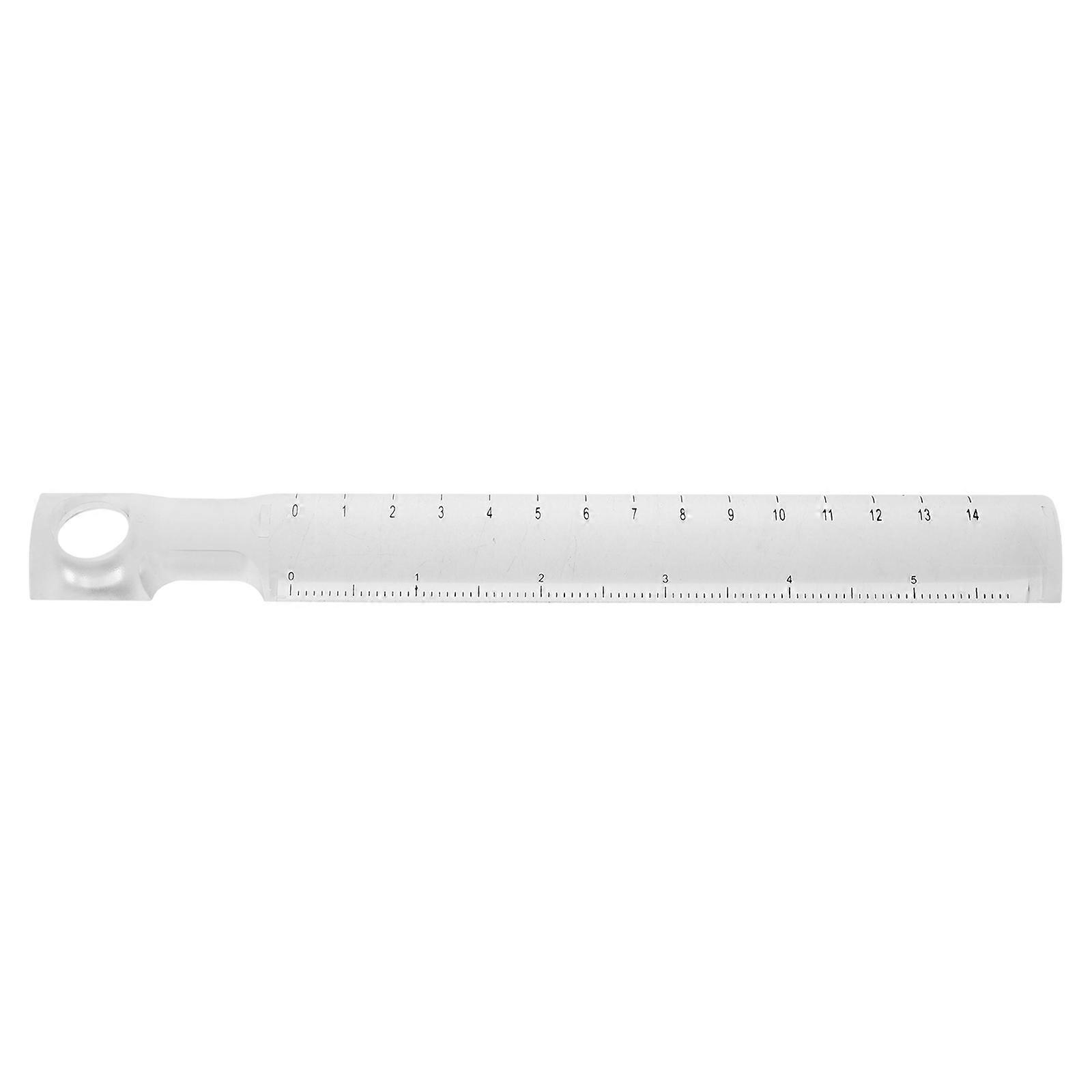 Measuring Ruler Magnifying Straight Ruler Tool For Library 21.00X2.50X1.00CM 2X Magnification 1Pack